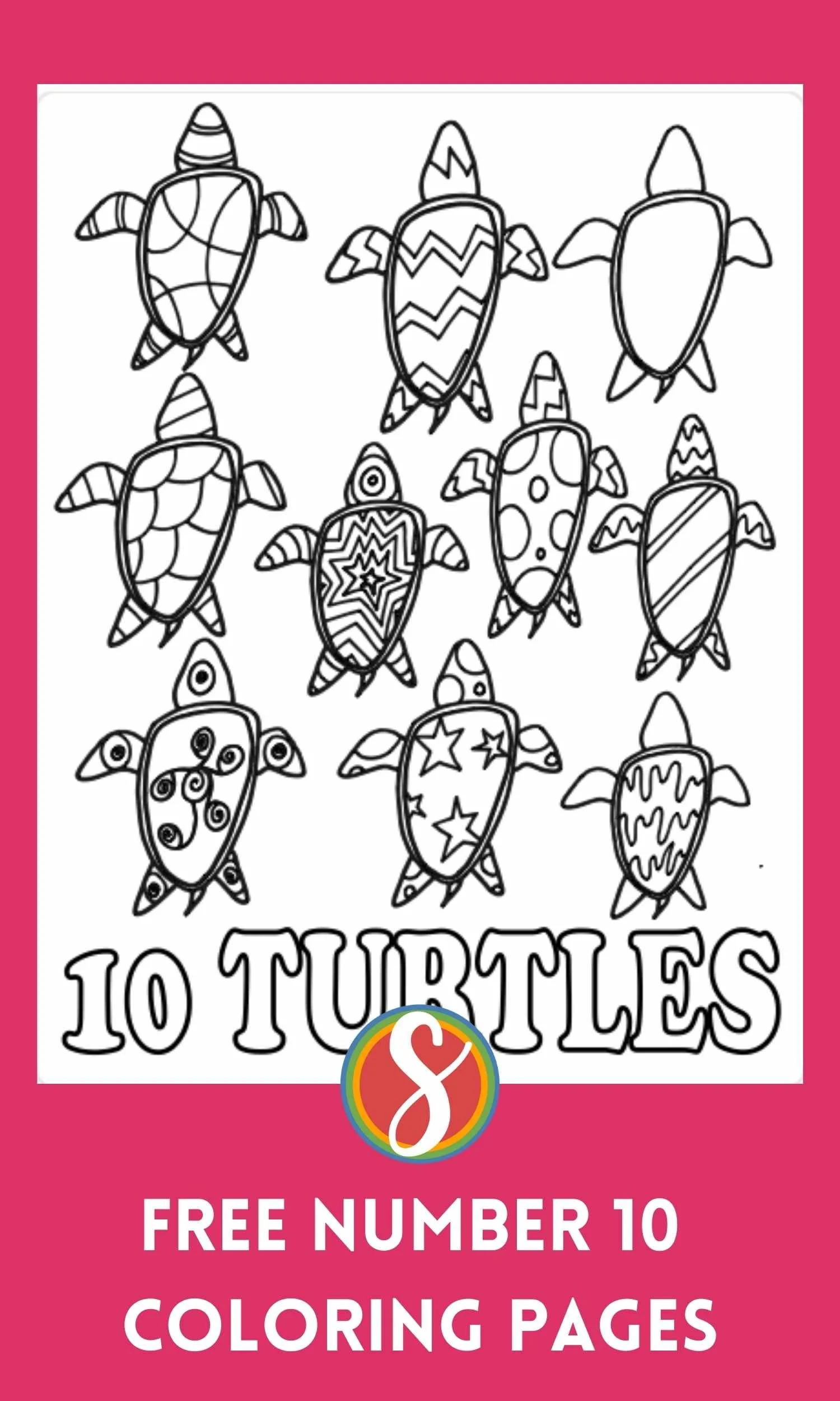 10 Free Number 10 Coloring Pages — Stevie Doodles
