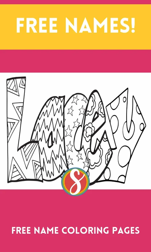 Free LACEY Name Coloring Page Printable — Stevie Doodles