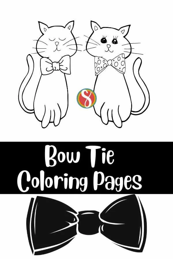 Free Bow Tie Coloring Pages — Stevie Doodles