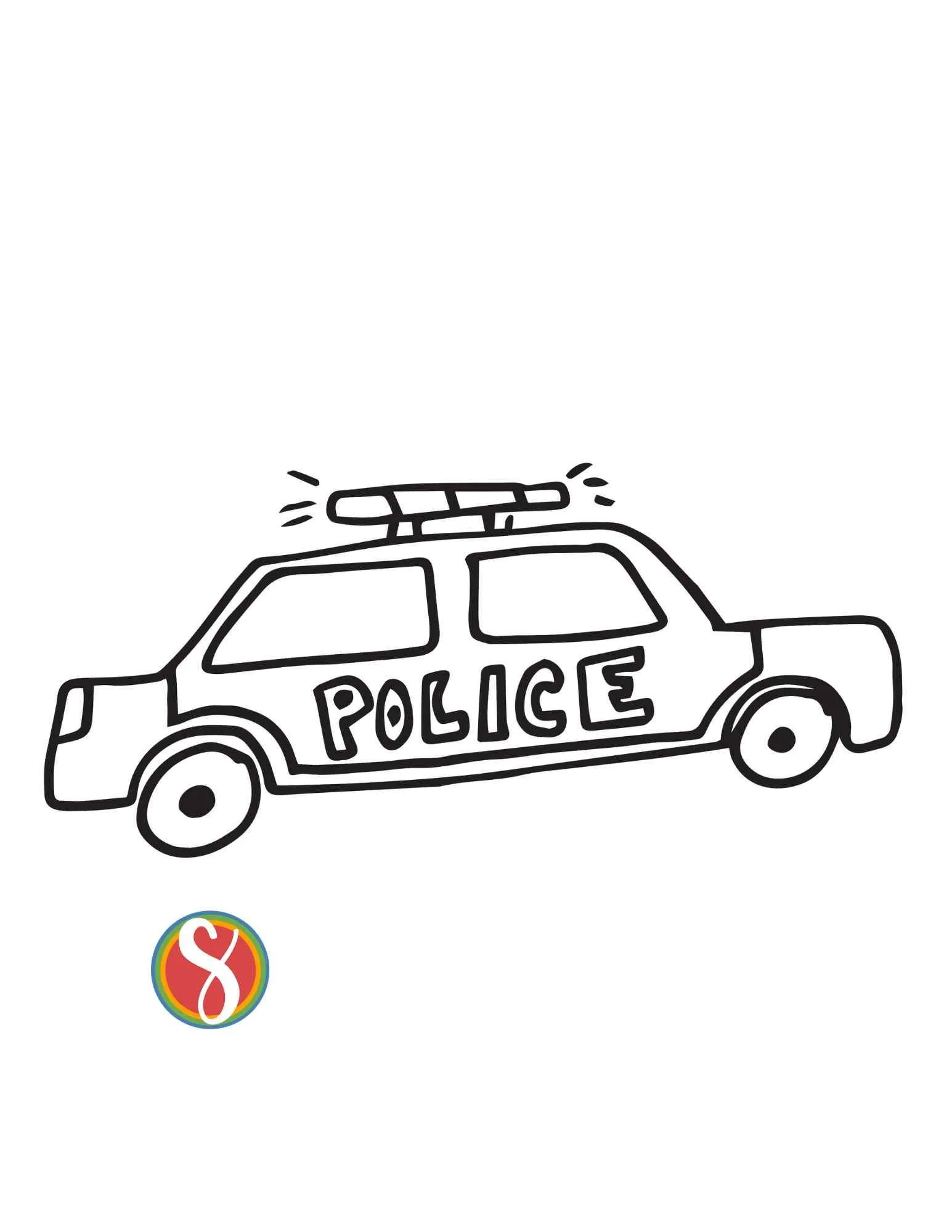 Police Vehicle Scene Coloring