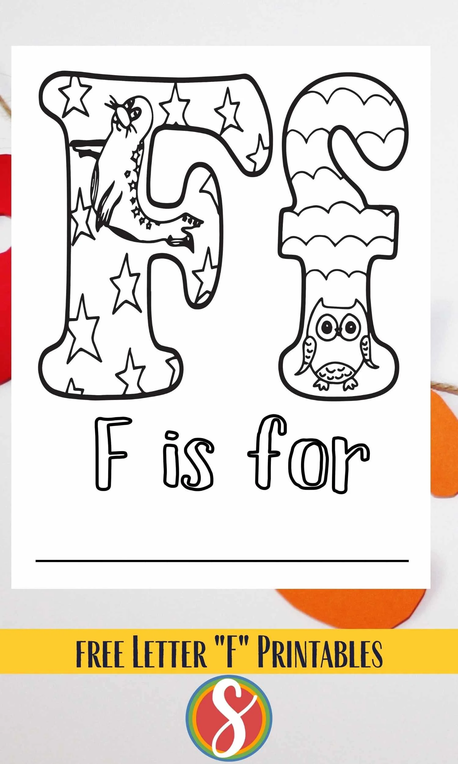 Letter F Coloring Worksheet PDF