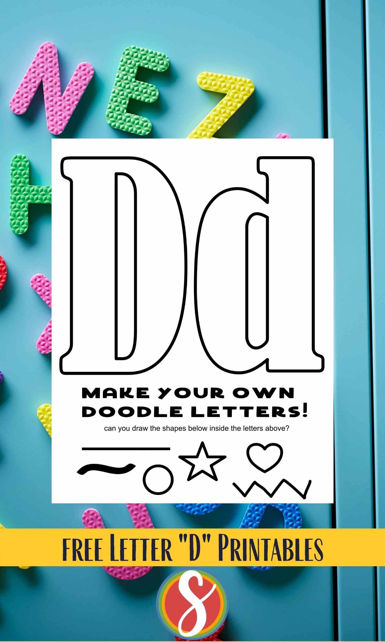 Free Letter D Coloring Pages — Stevie Doodles