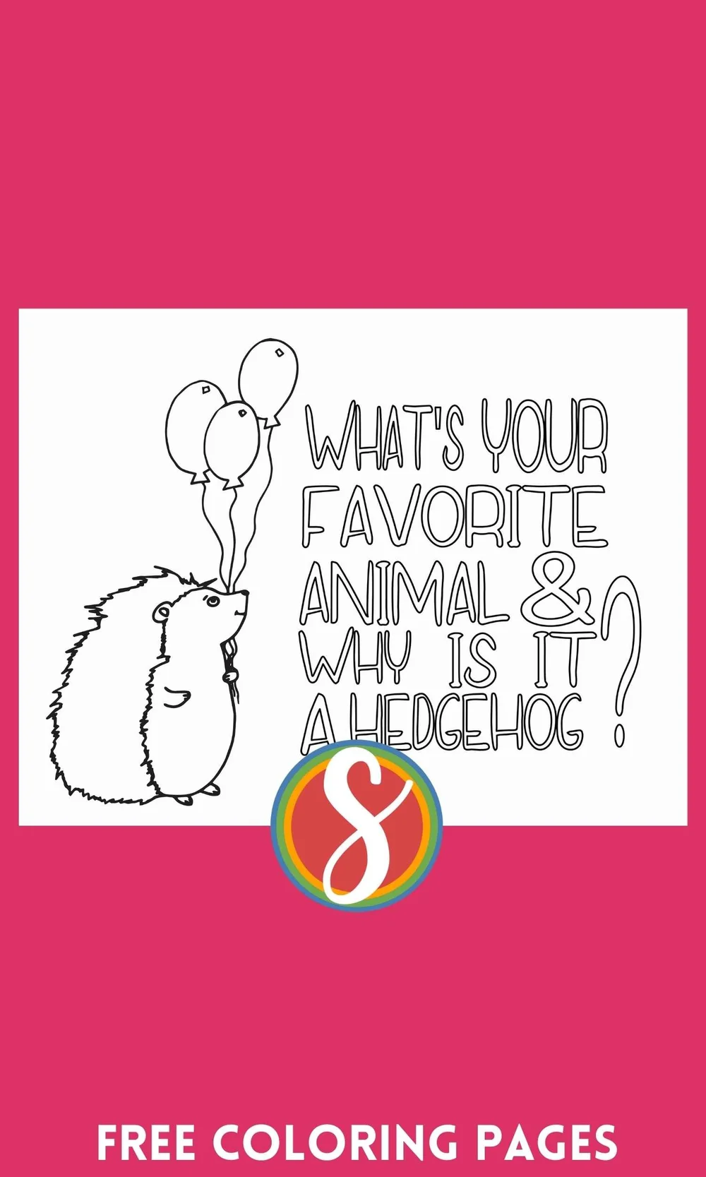 Free Hedgehog Coloring Pages — Stevie Doodles