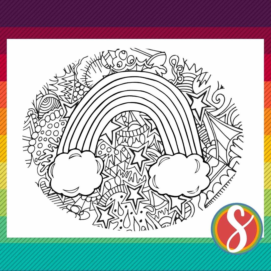 Free Rainbow Coloring Pages — Stevie Doodles