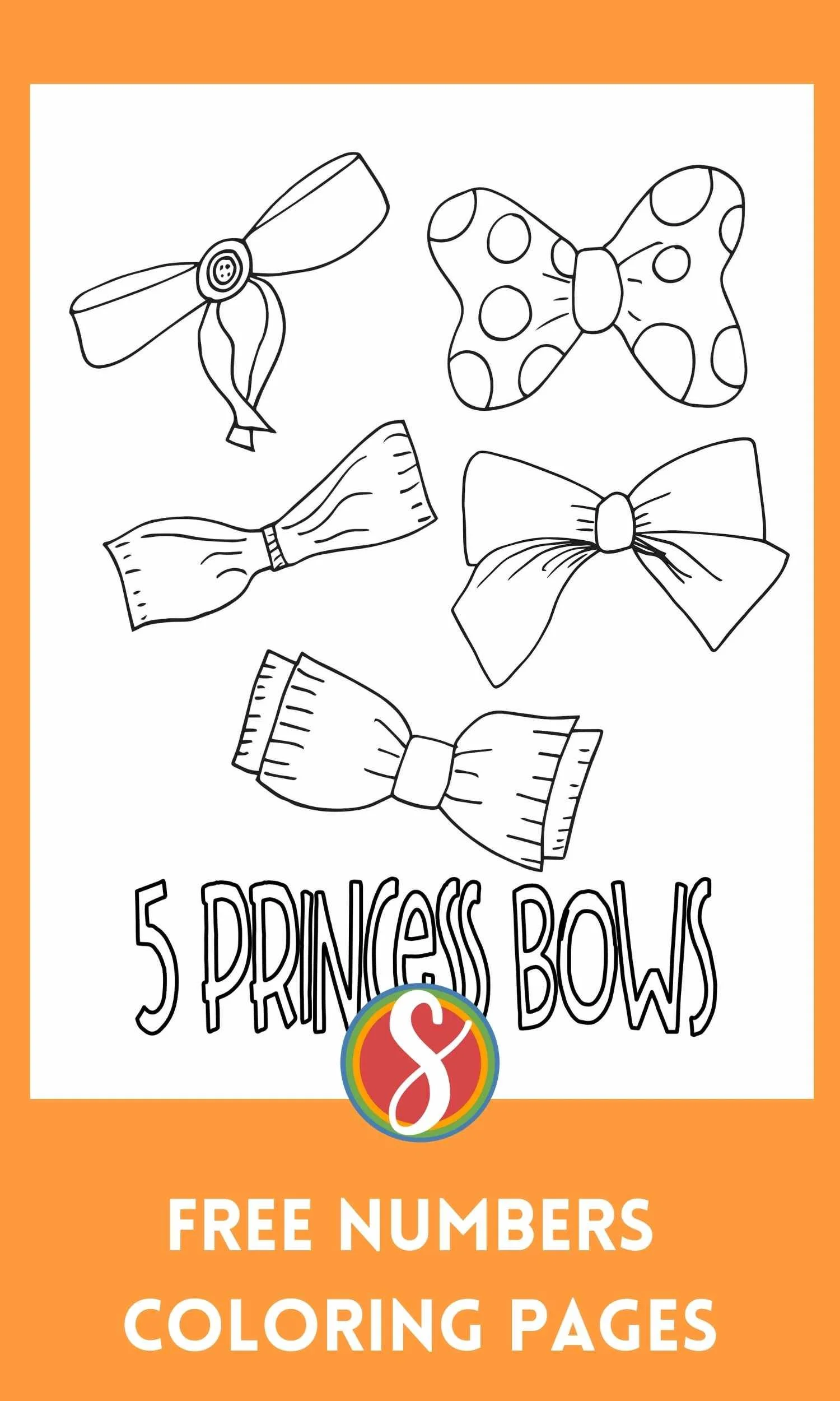 Number 5 Butterfly Coloring Page