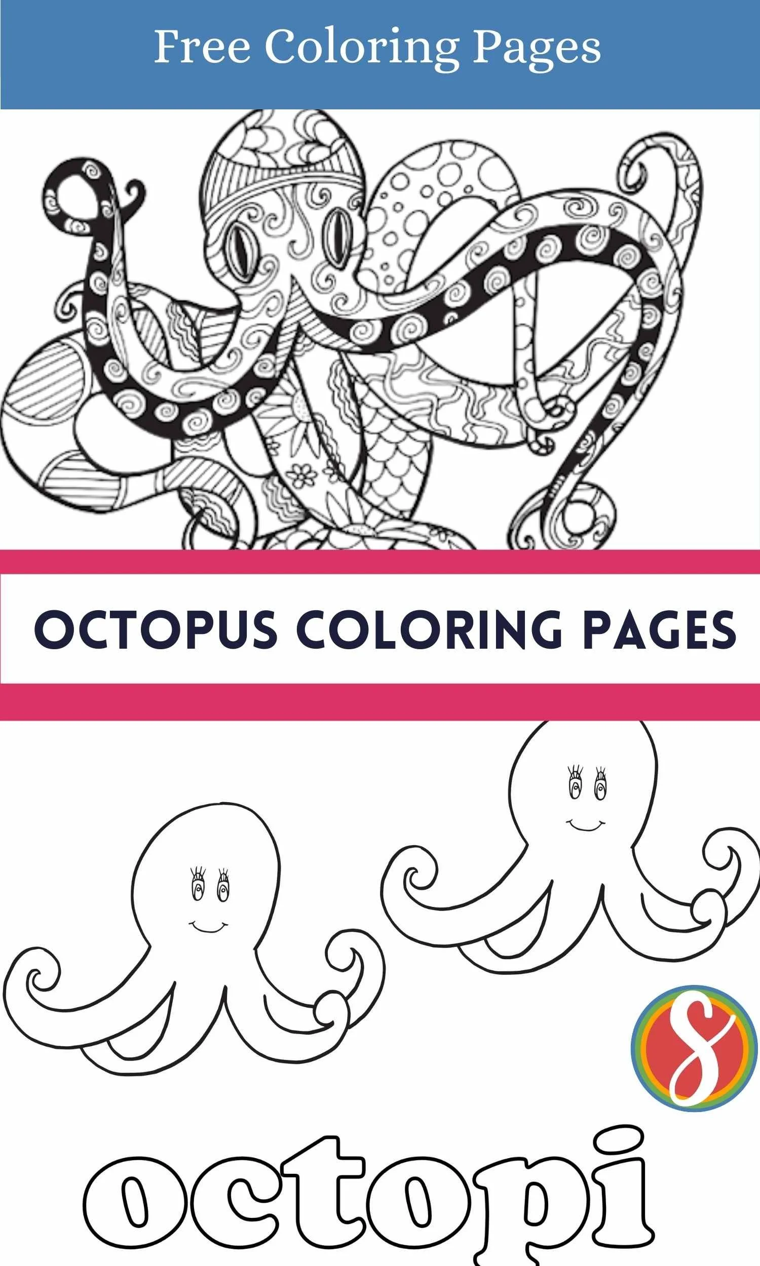 free printable octopus coloring sheets