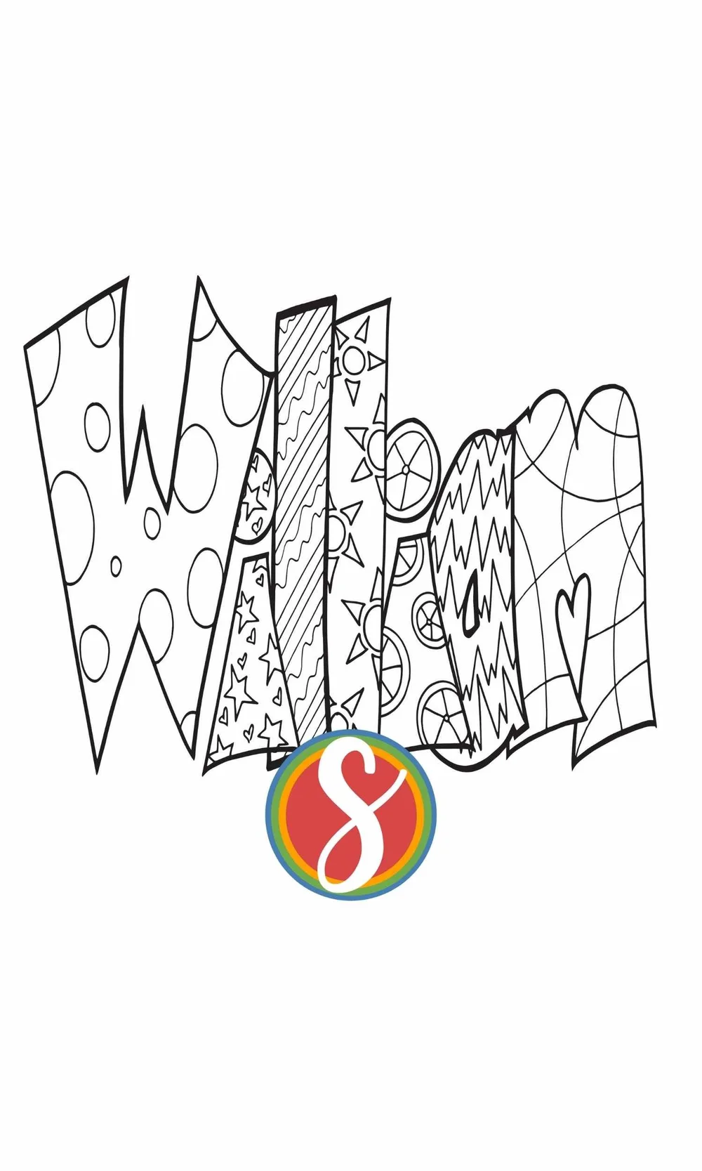WILLIAM - A Free Coloring Page — Stevie Doodles