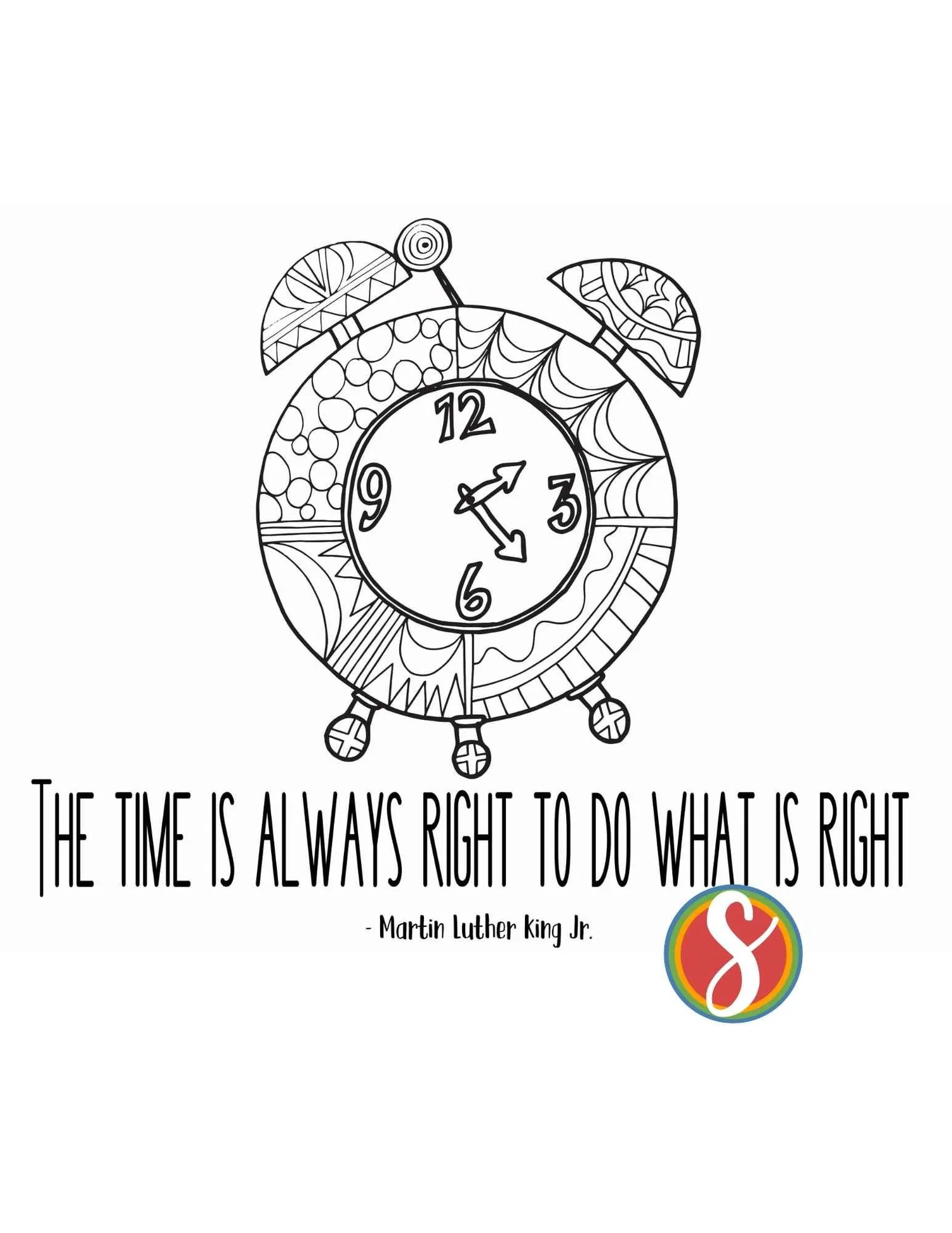 Free MLK Jr Quote Coloring Pages Stevie Doodles free-mlk-jr-quote-coloring-pages-stevie-doodles