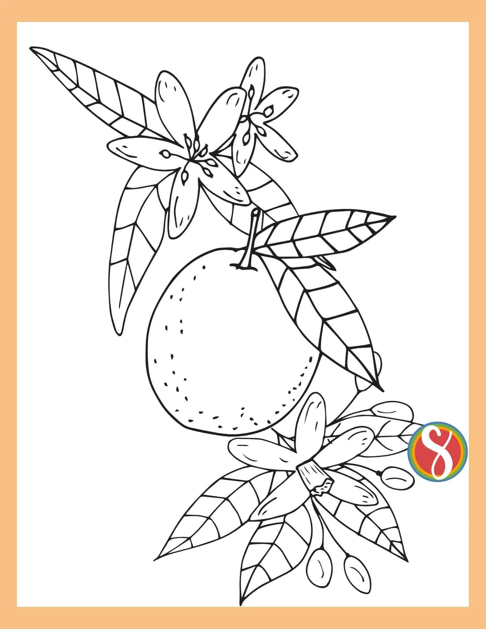Orange Leaf Coloring