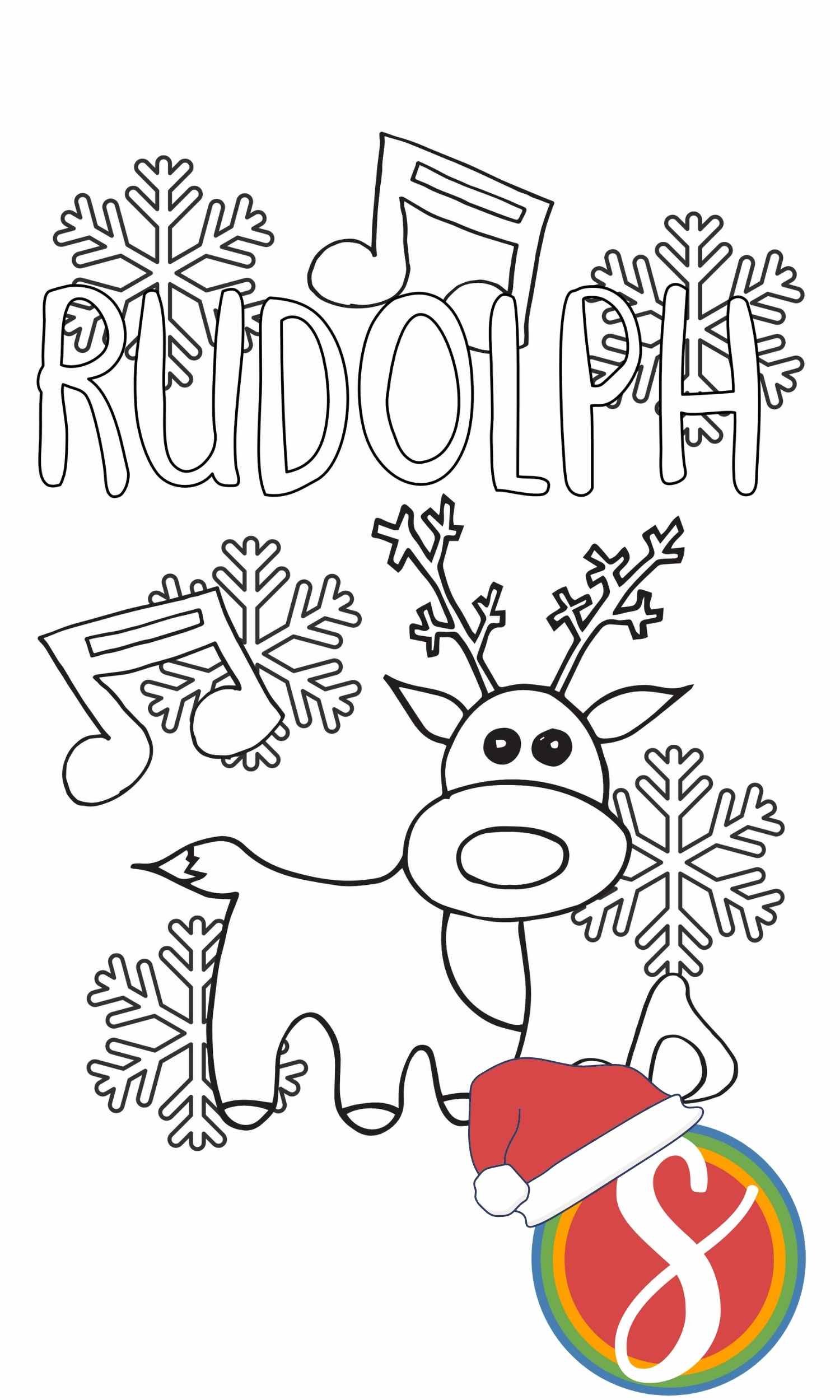 rudolf coloring