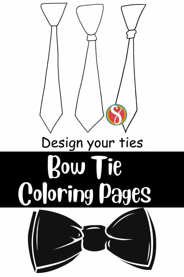 3 neck tie outlines and text "design your ties"