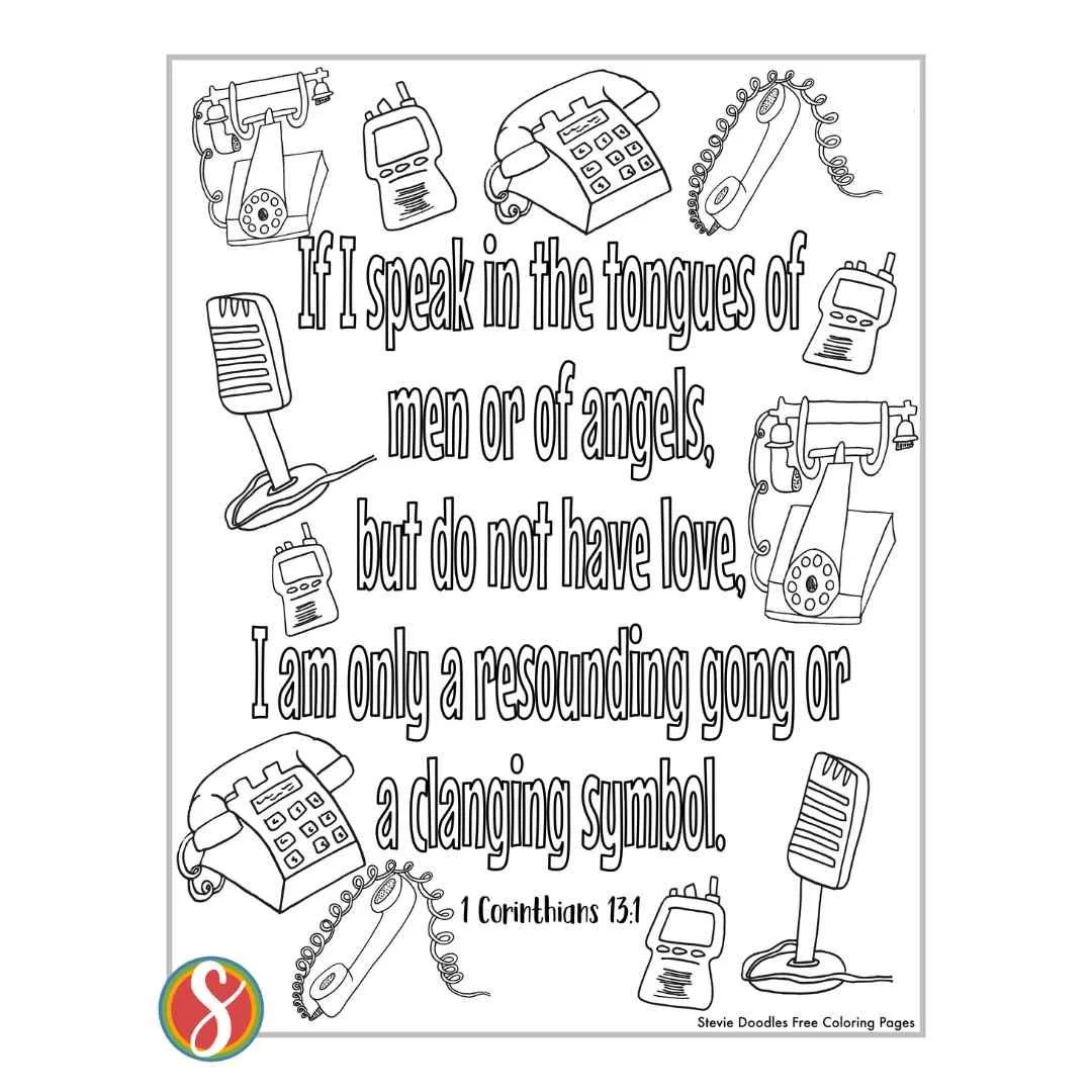 Free 1 Corinthians Coloring Pages — Stevie Doodles
