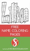 LILLIAN Free Name Coloring Page — Stevie Doodles