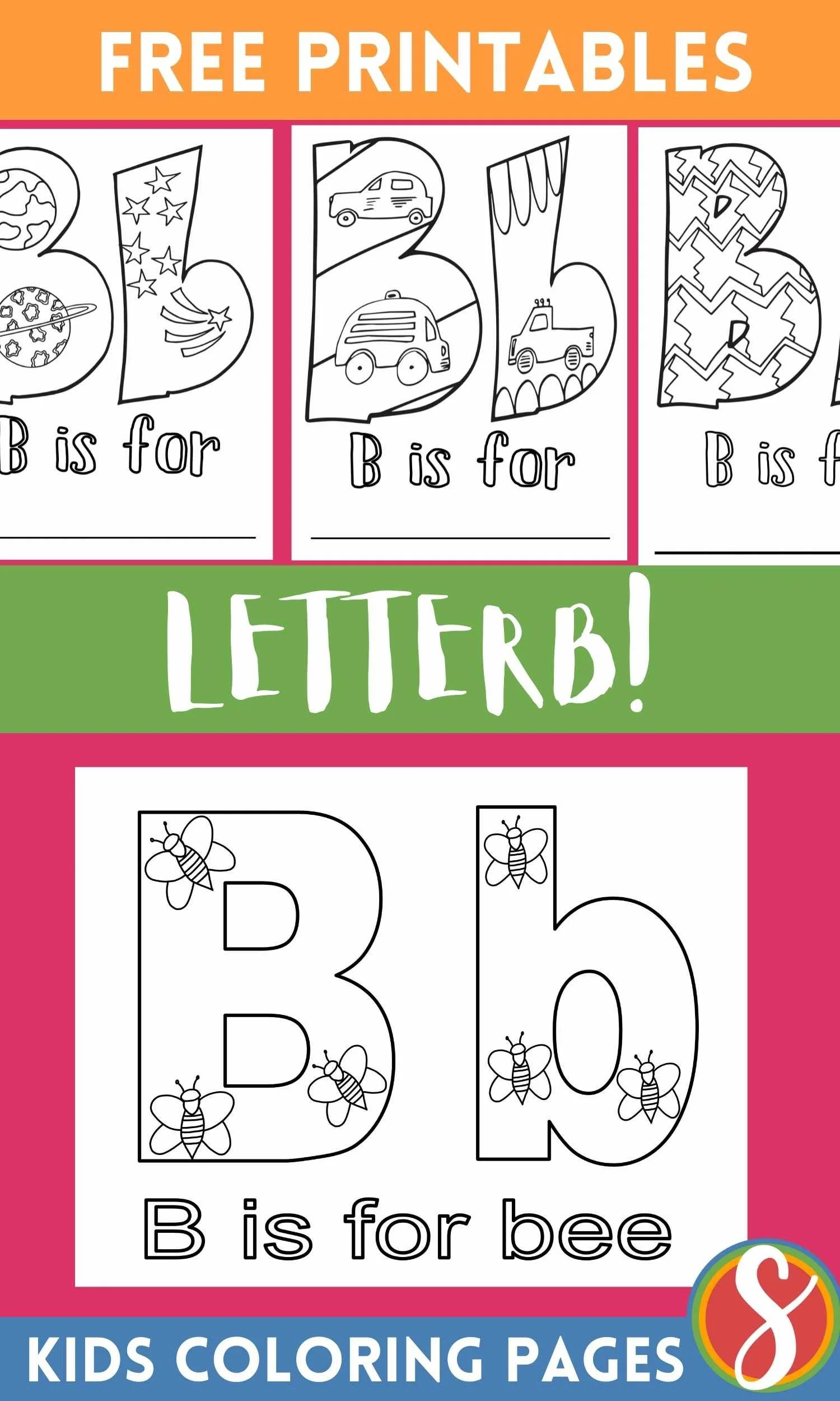 Busy Bee Letter B Coloring Worksheet