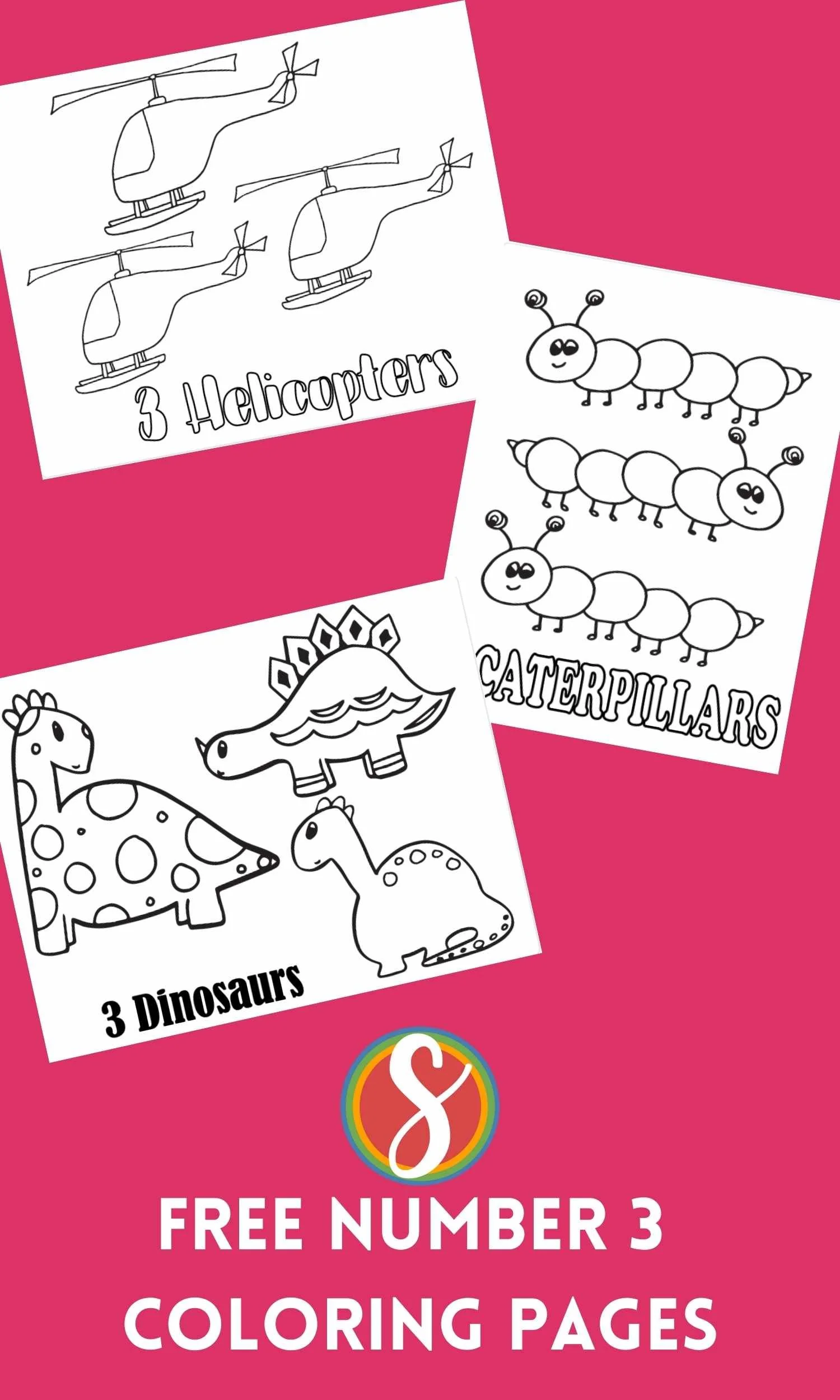 number 3 coloring page – Image 12