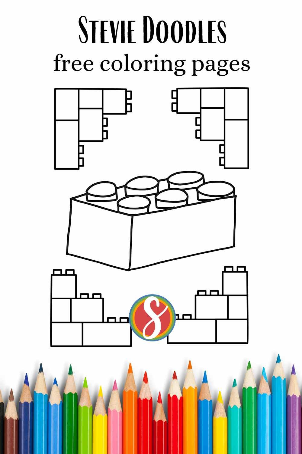 Free Lego Coloring Pages! — Stevie Doodles