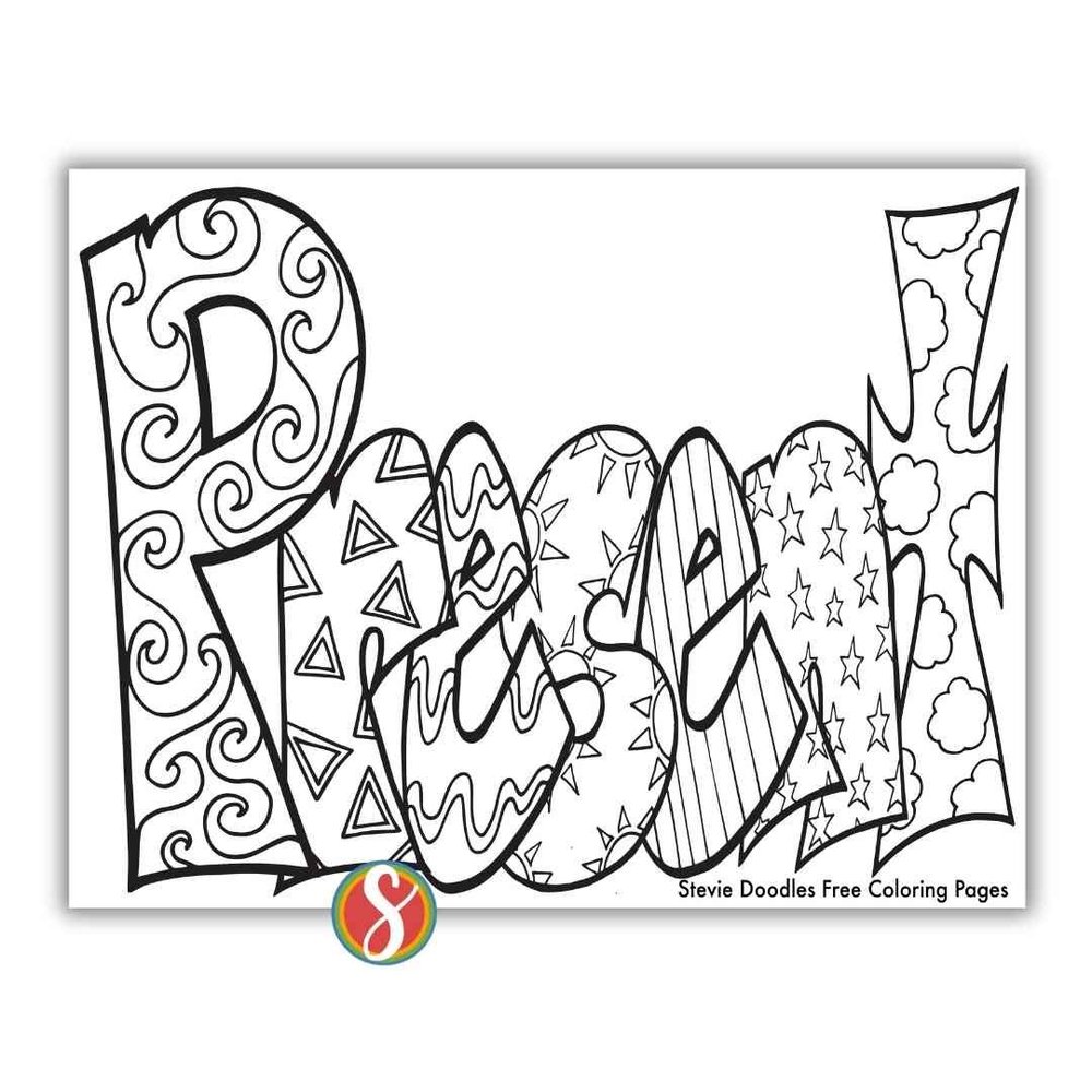Present Png Coloring Free Present Coloring Page — Stevie Doodles