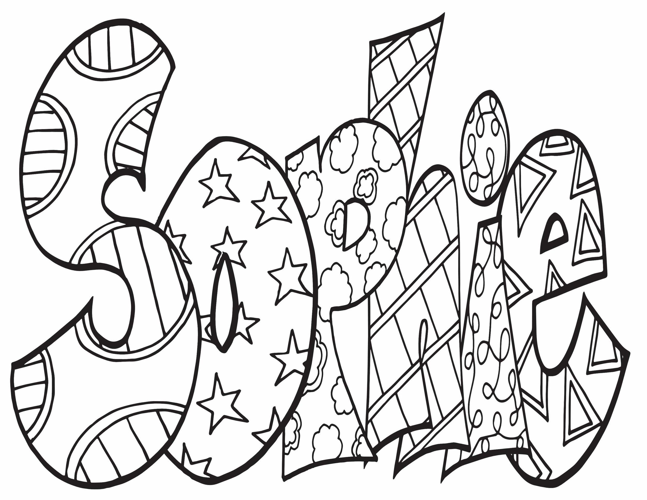 Free Sophie Name Coloring Page — Stevie Doodles