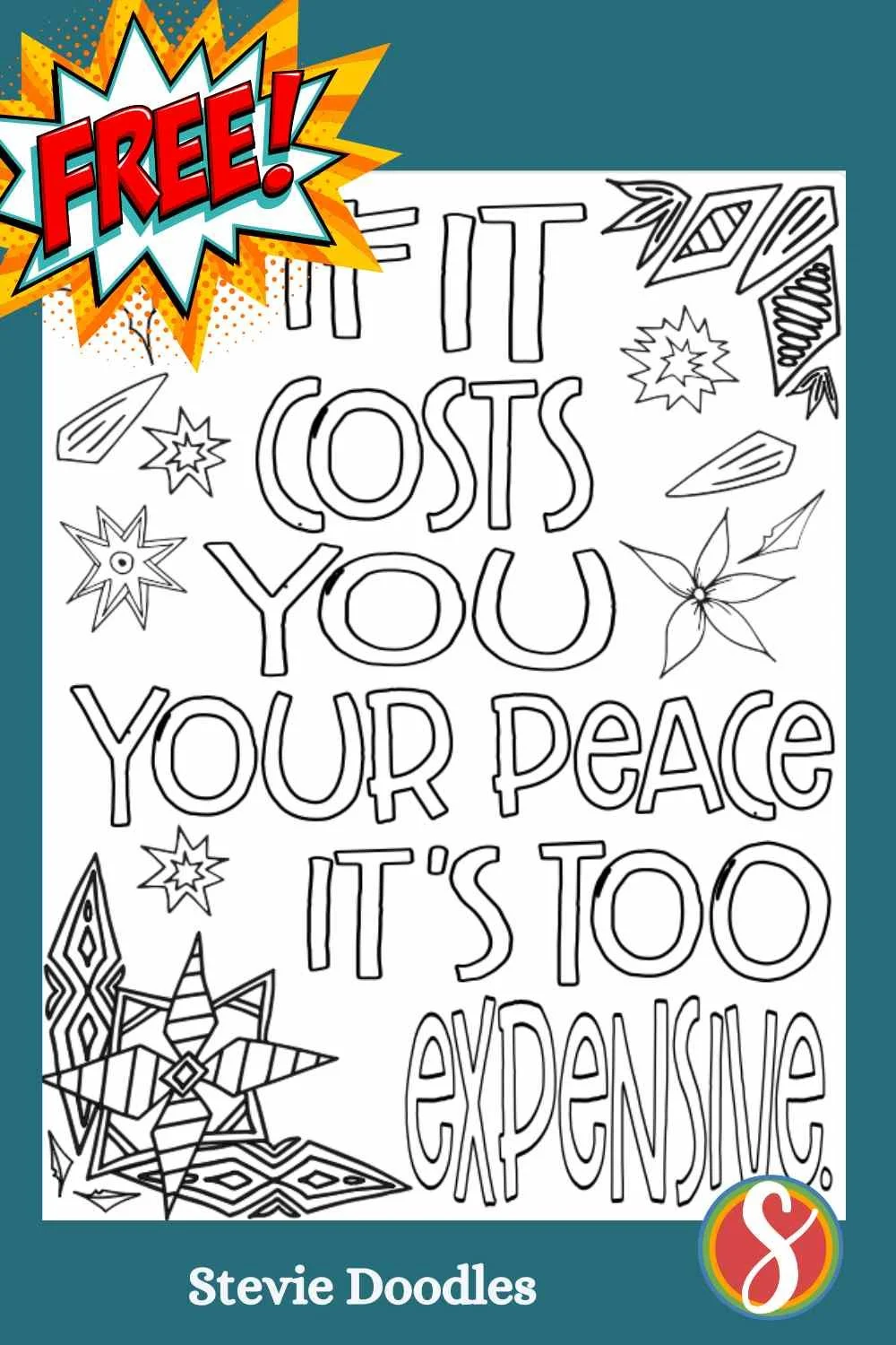 Free Self Care Coloring Pages — Stevie Doodles