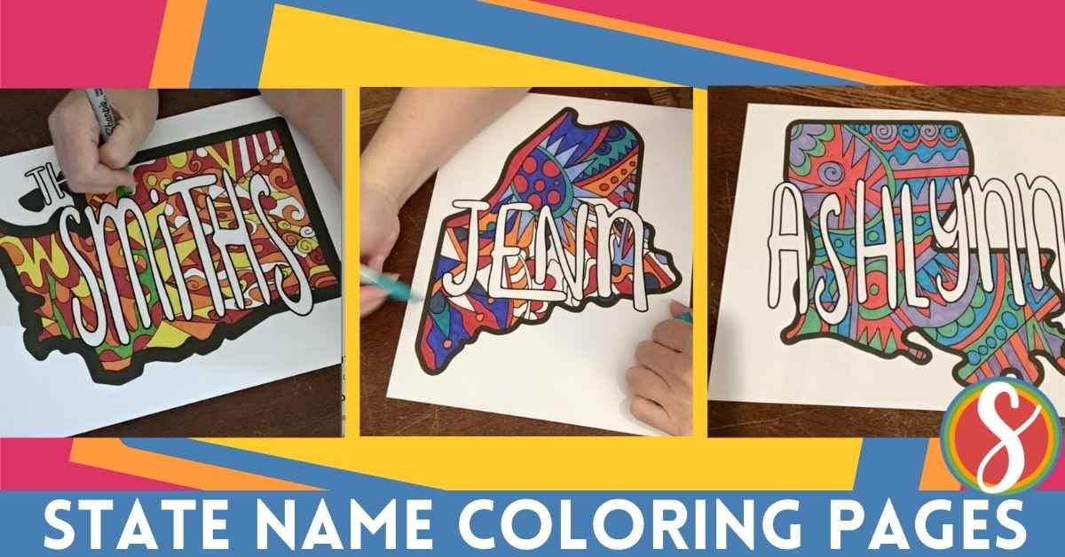 personalized state coloring pages