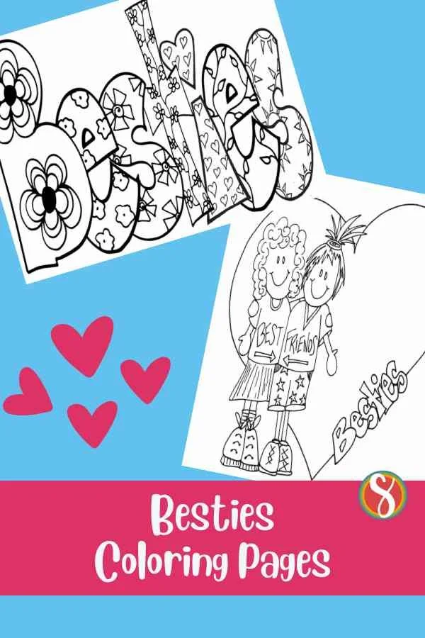 Free Besties Coloring Pages — Stevie Doodles