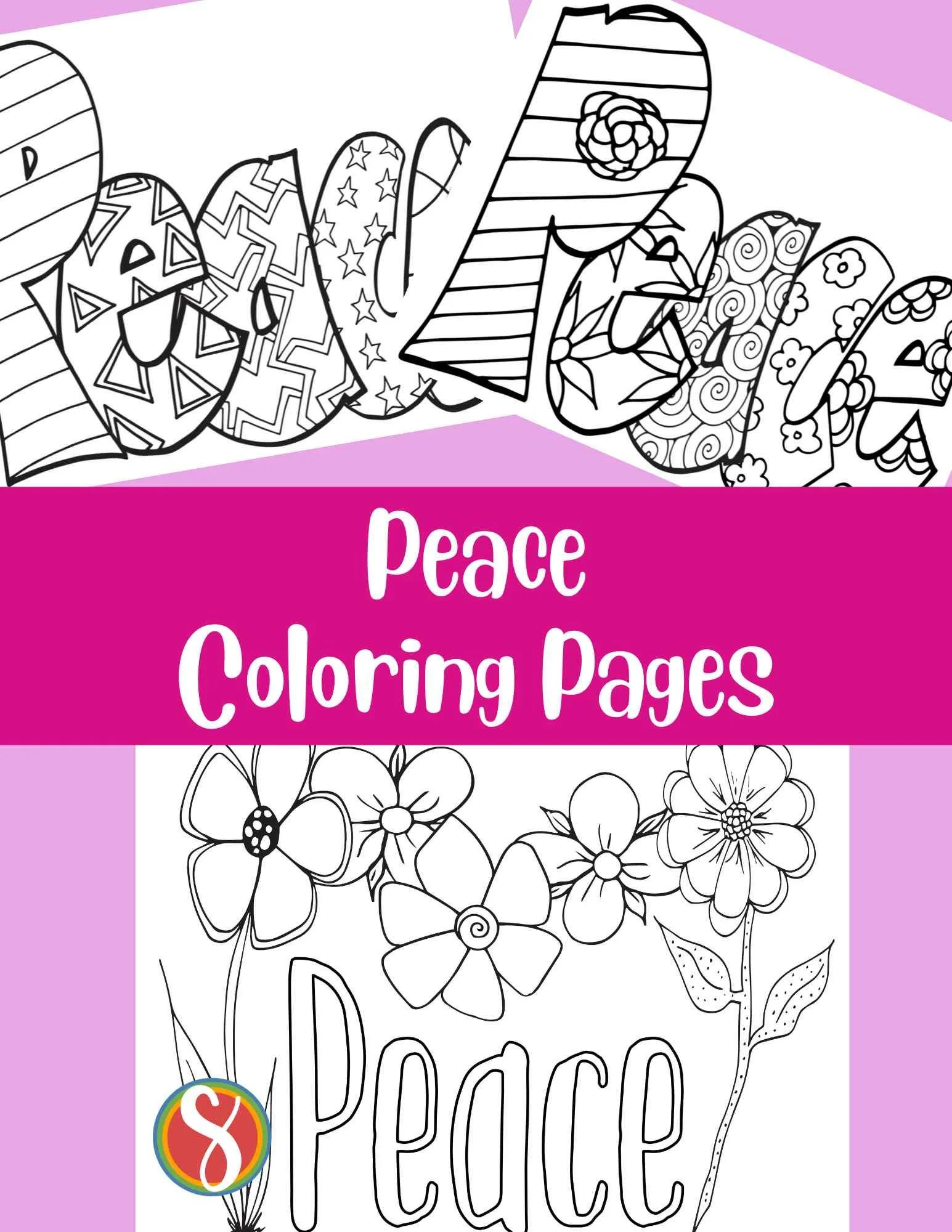 Peace Coloring Pages For Teenagers Free Peace Coloring Page Stevie