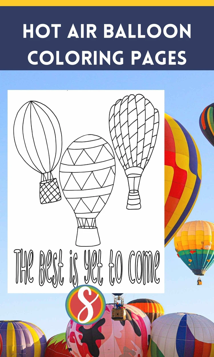Free Printable Hot Air Balloon Coloring Pages — Stevie Doodles