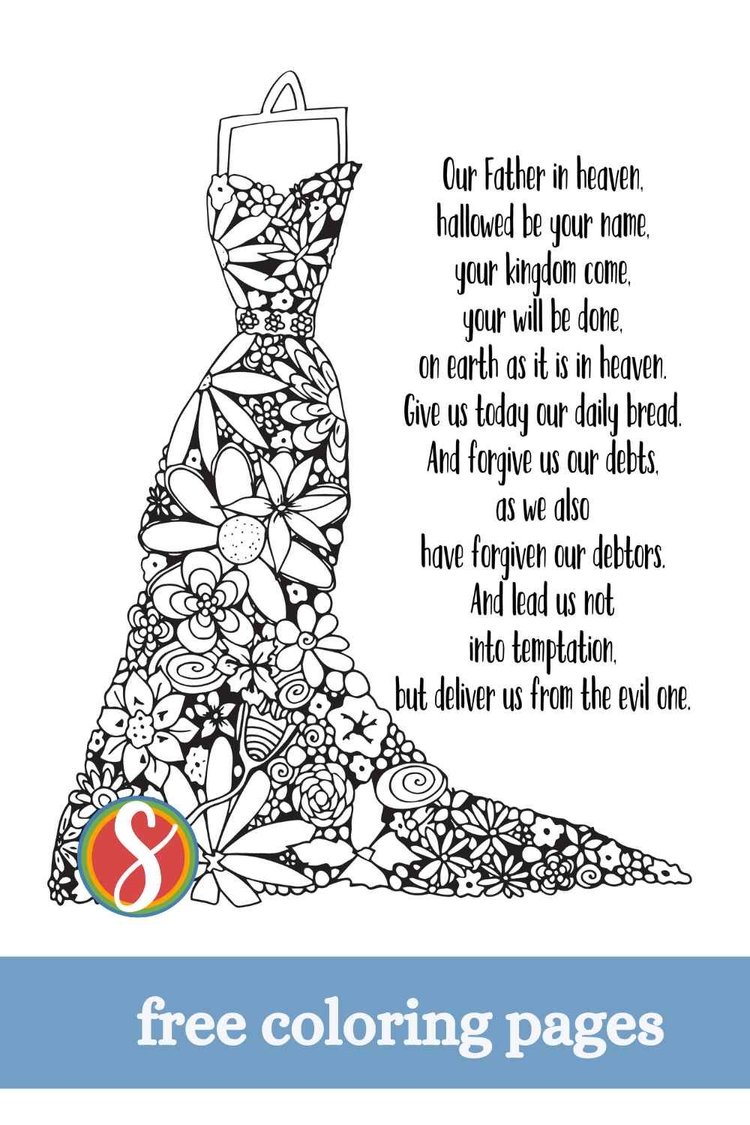 Free Lord's Prayer Coloring Pages — Stevie Doodles
