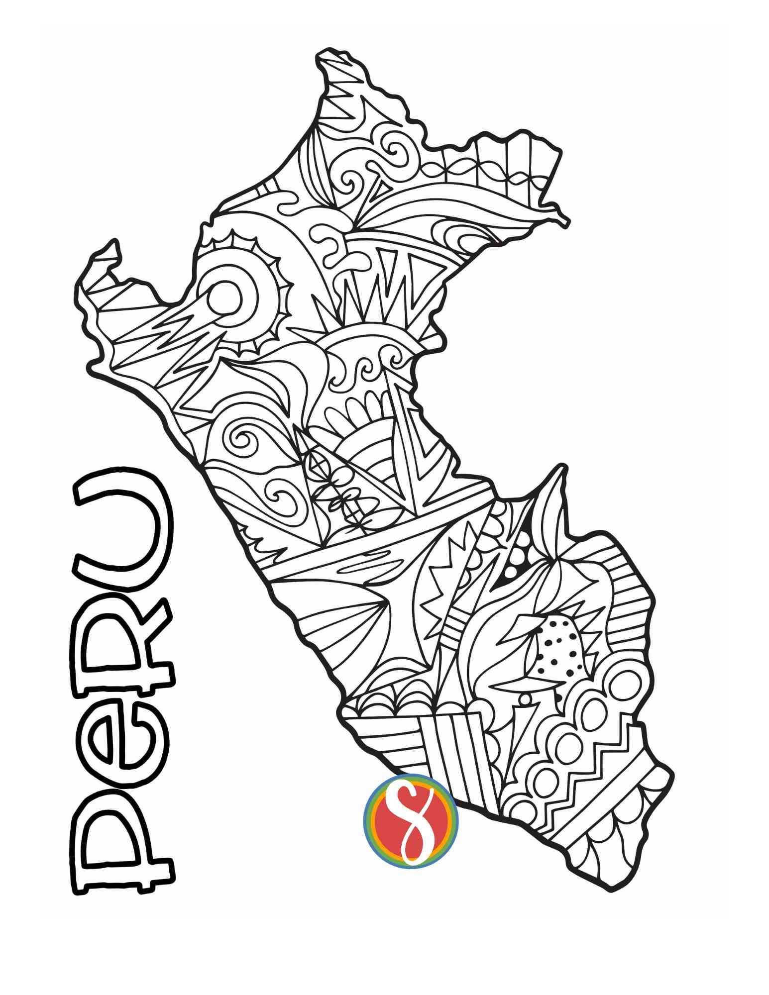 Free Peru Coloring Pages — Stevie Doodles