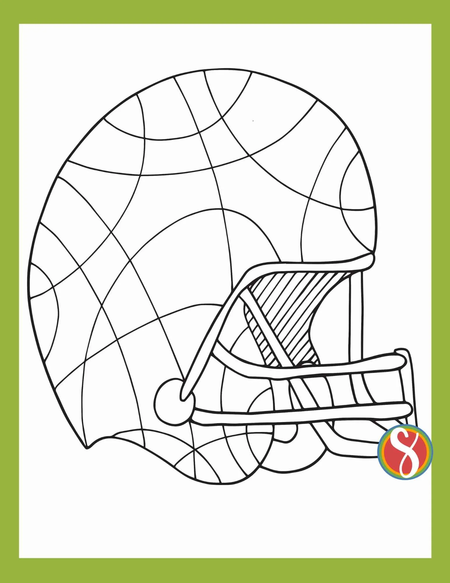  Printable Football Helmet Coloring