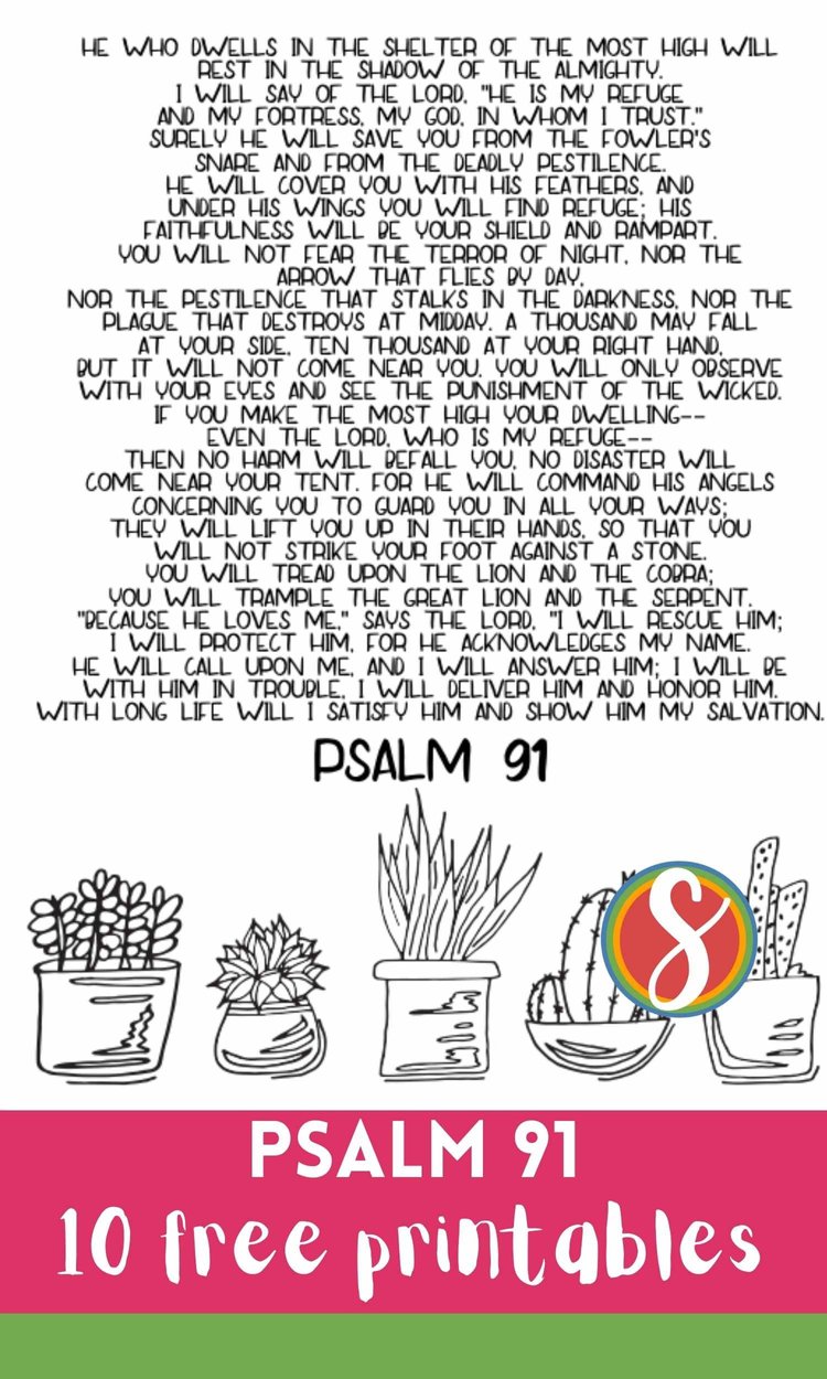 10 Free Psalm 91 Coloring Pages — Stevie Doodles