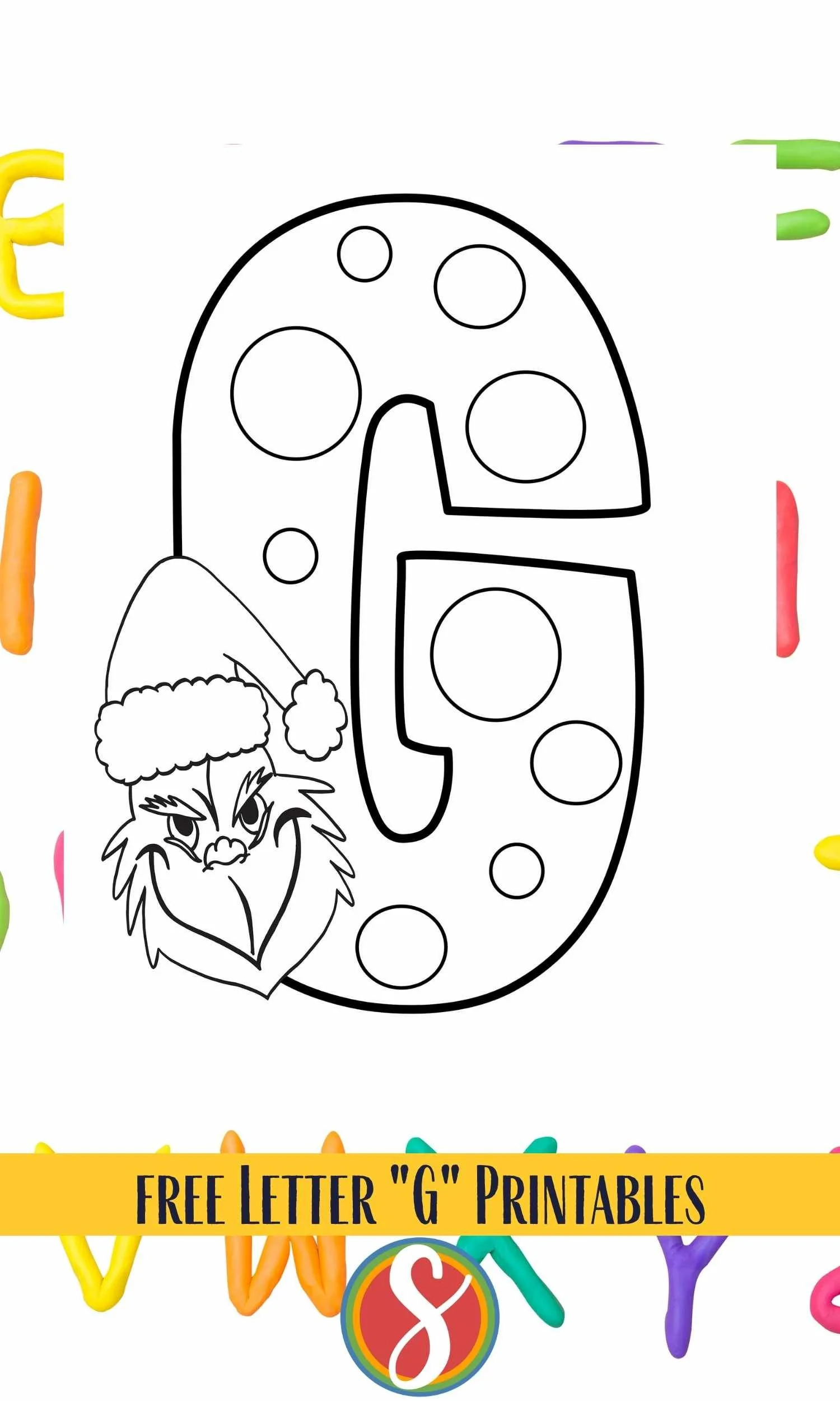 Letter G Girly Coloring Page