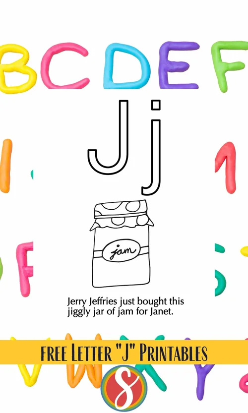 Free Letter J Coloring Pages — Stevie Doodles