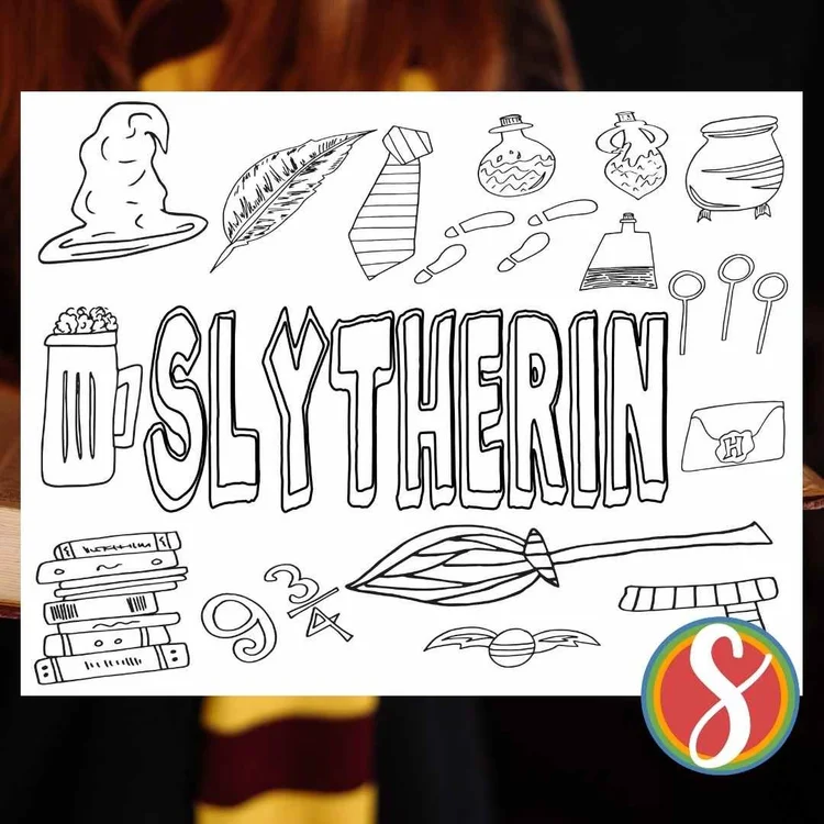 Free Slytherin Pages From Hogwarts — Stevie Doodles