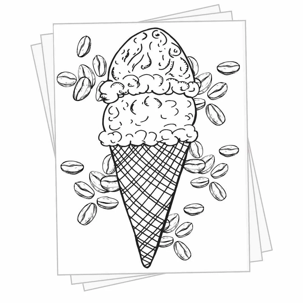 Free Coloring Pages Ice Cream — Stevie Doodles