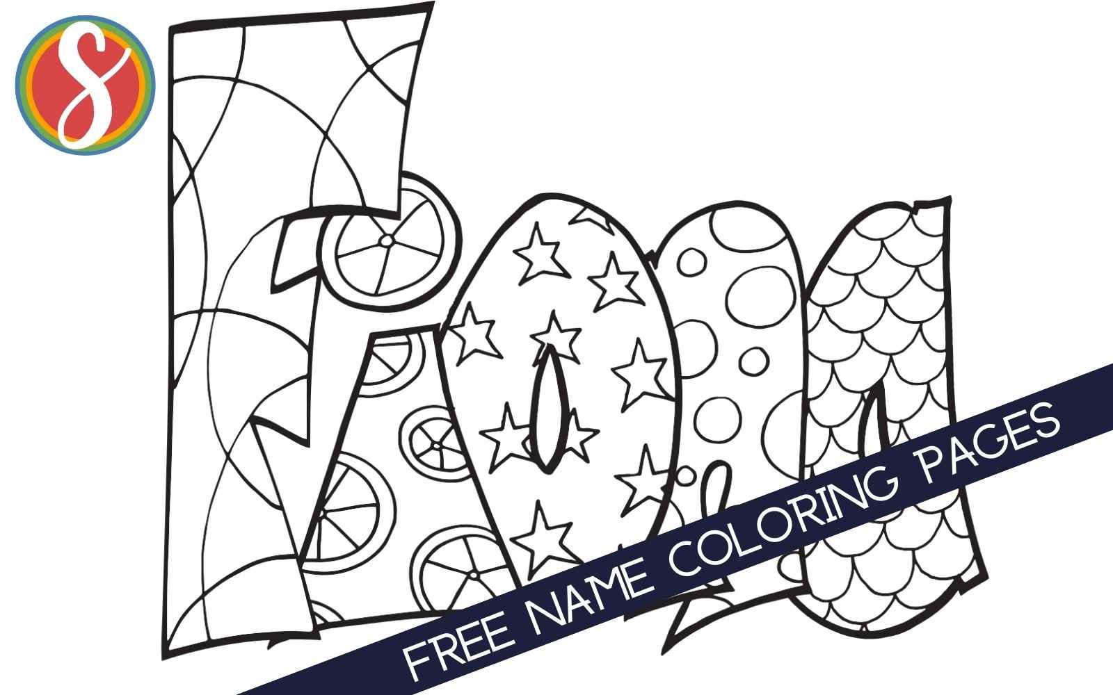 colorable "Fiona" name coloring pages