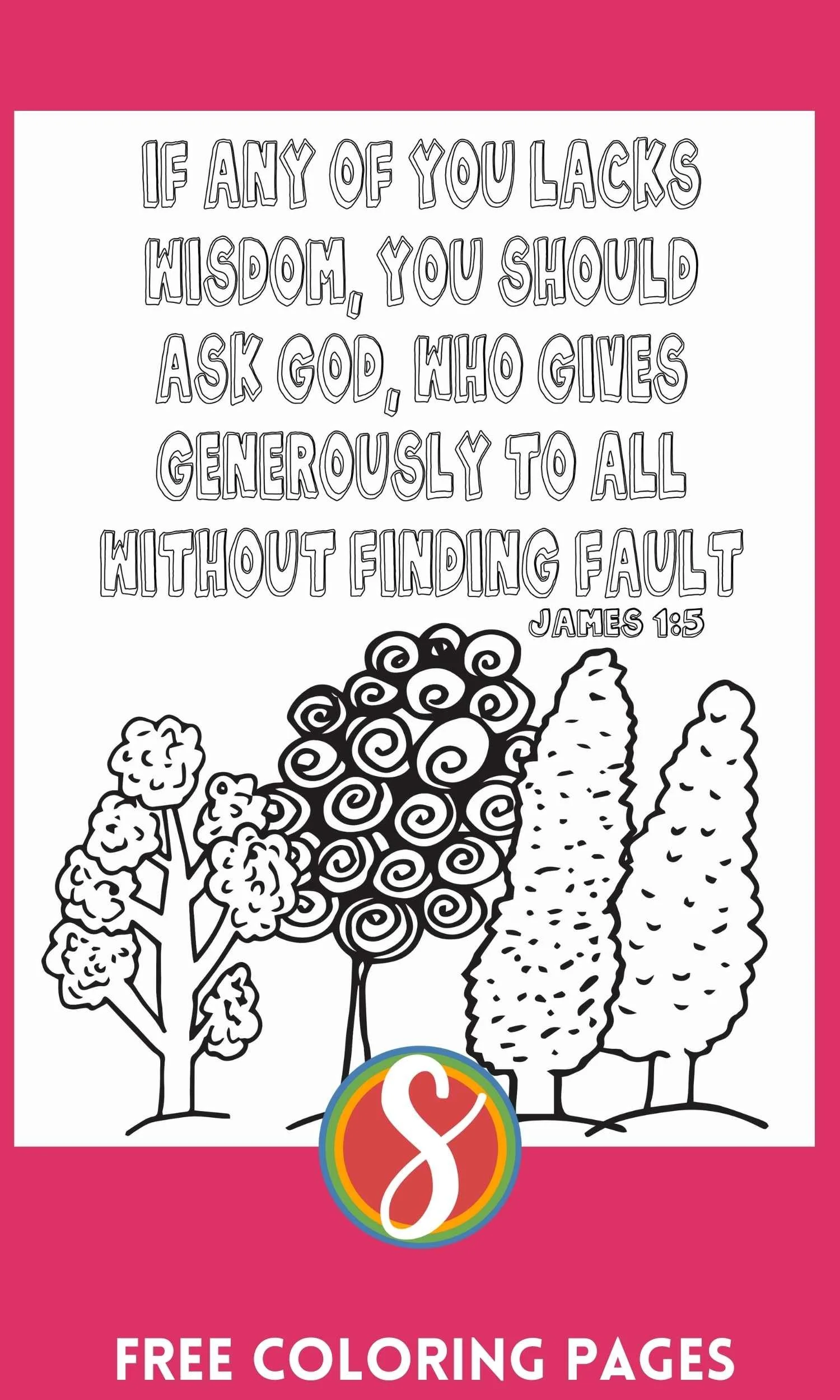 James Scripture Free Coloring Pages — Stevie Doodles