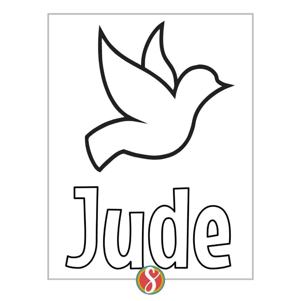 Jude Scripture Coloring Page — Stevie Doodles