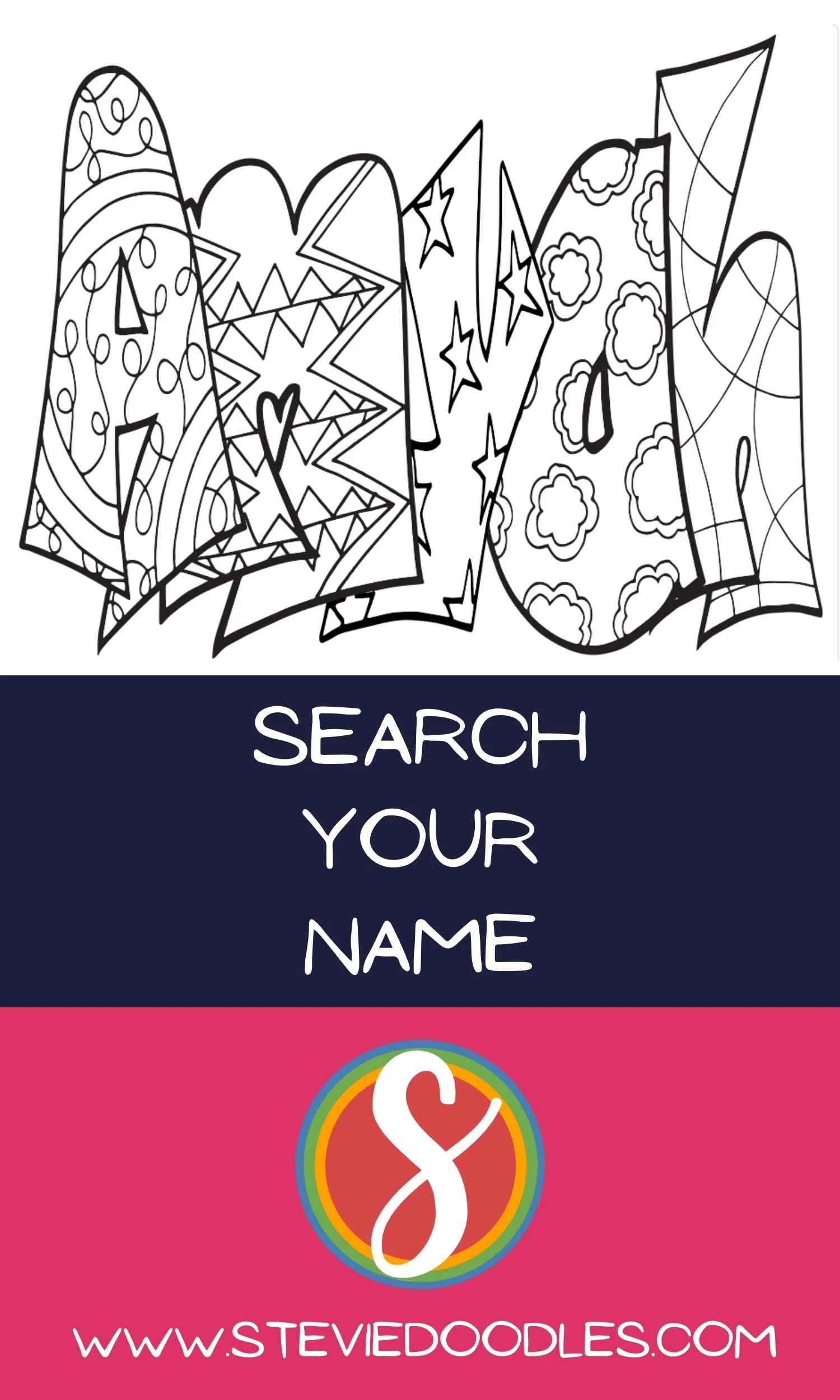 Free AMYAH Coloring Page — Stevie Doodles