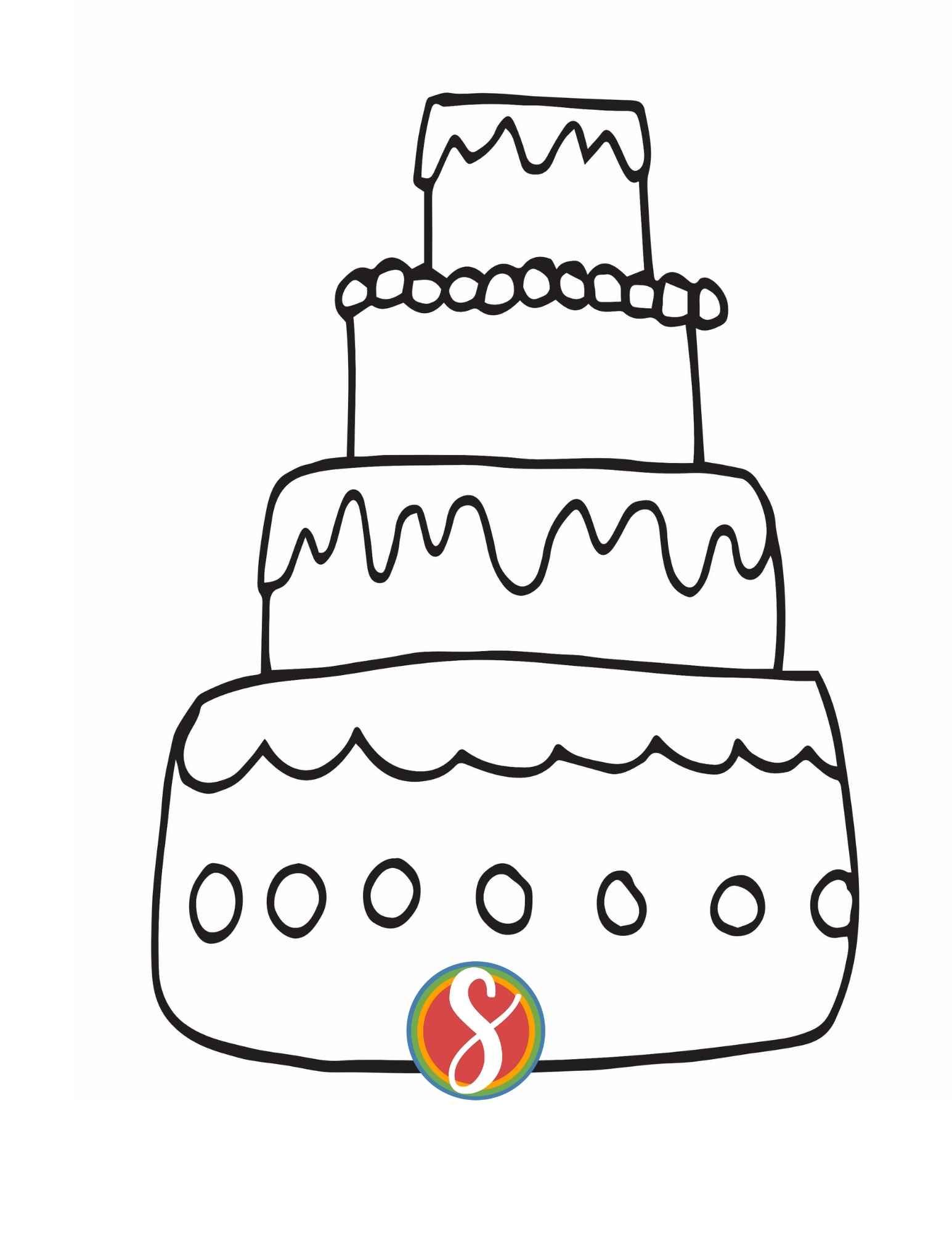 Unicorn Cake Coloring Page Download Printable PDF | Templateroller