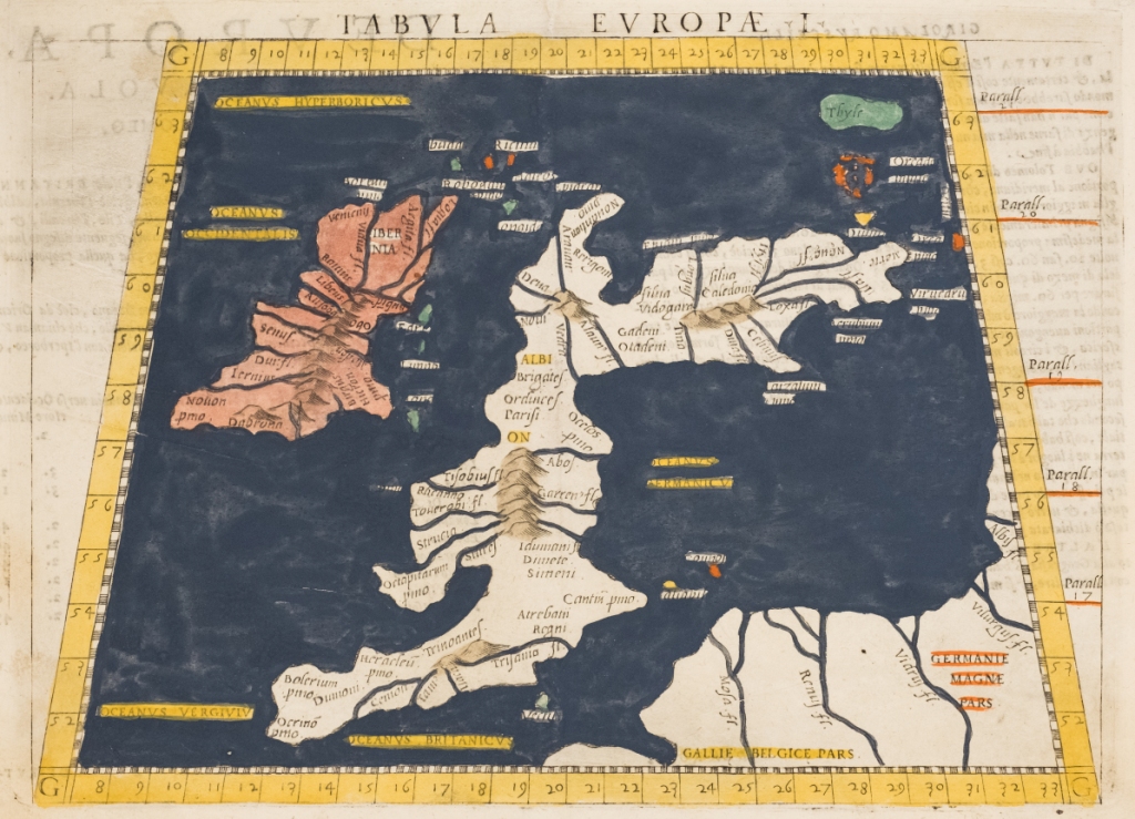 Kaart Griekse geograaf Ptolemaeus (foto: Tom Buijtendorp)
