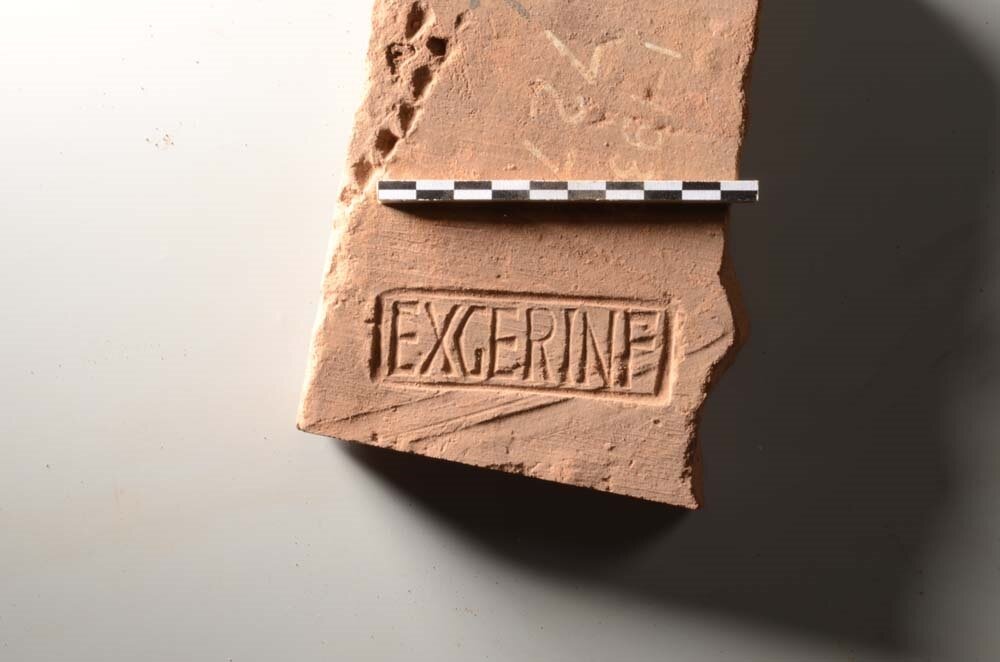 Afdruk stempel EXGERIF = Exercitus Germanicus Inferior. (Foto: Ronny Meijers/Museum Het Valkhof)