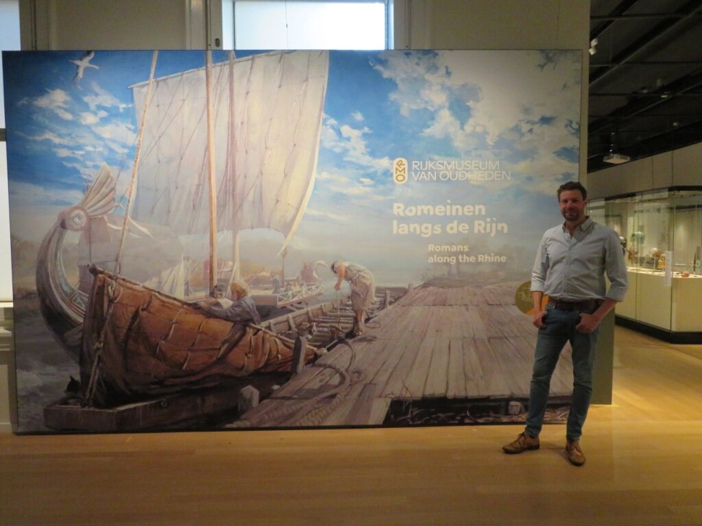 Werk van Kelvin op de tentoonstelling 'Romeinen langs de Rijn'
