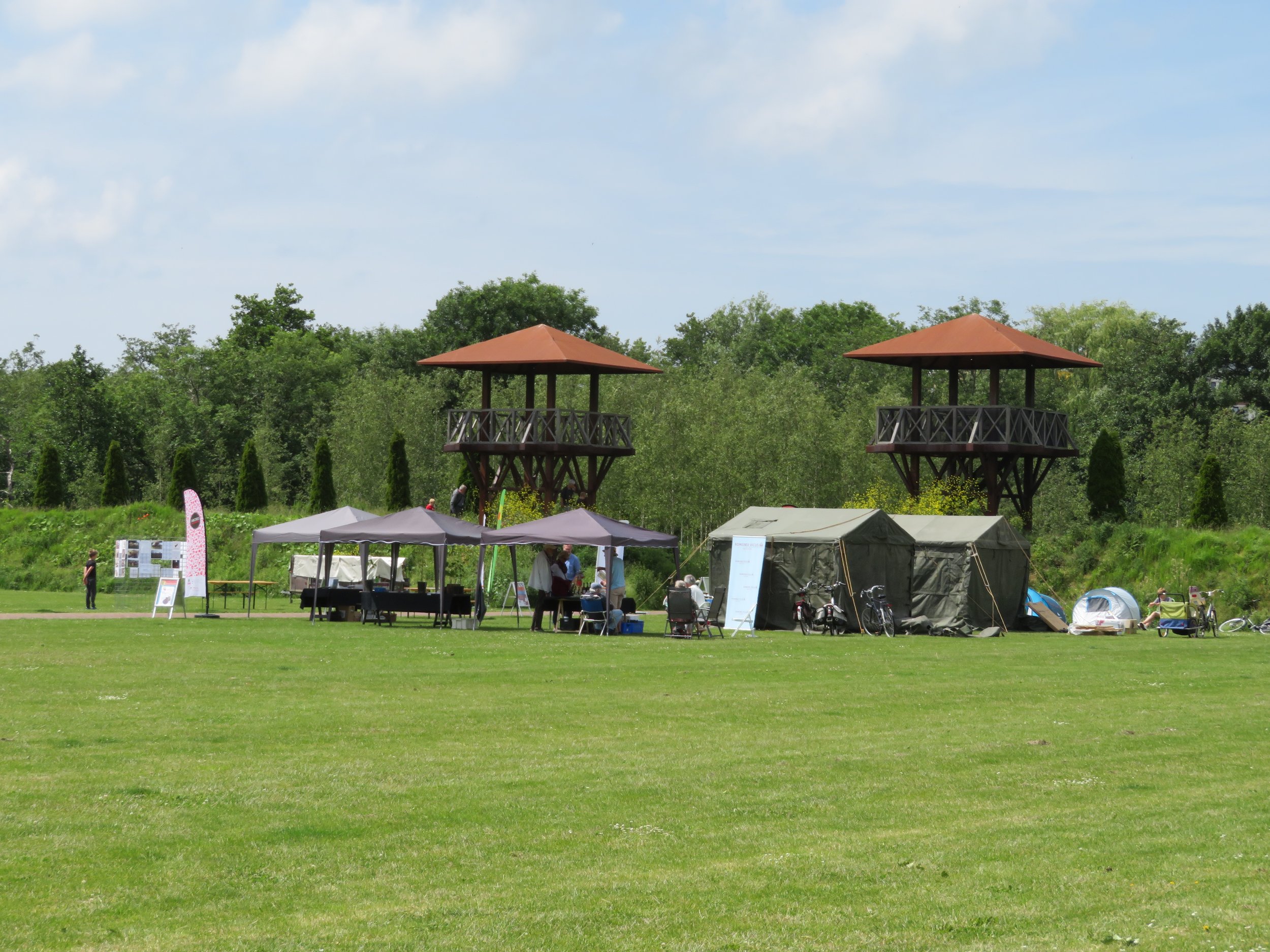 Romeinse Vicus aan de Rijn op locatie in park Matilo