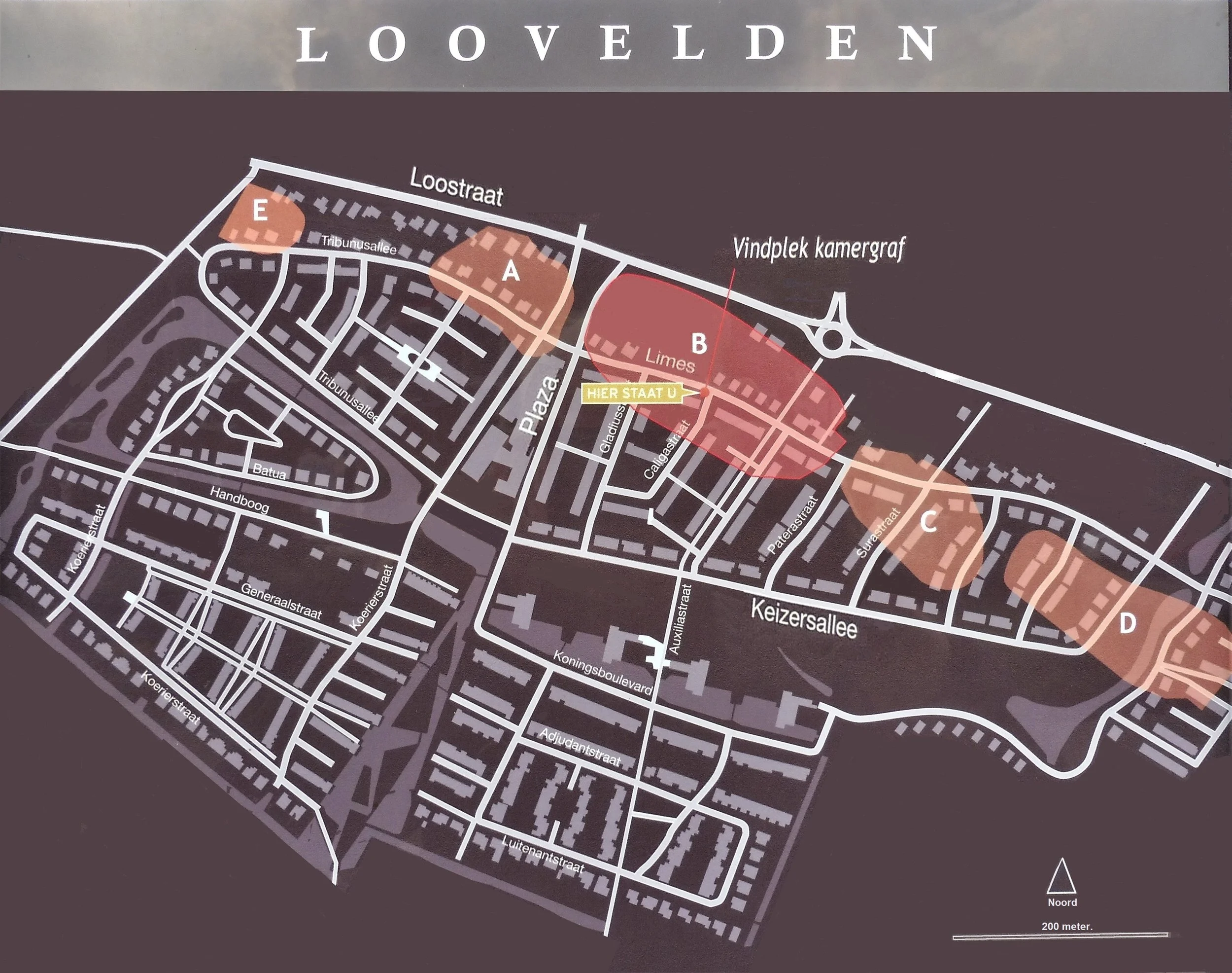 Plattegrond Romeinse sporen Loovelden