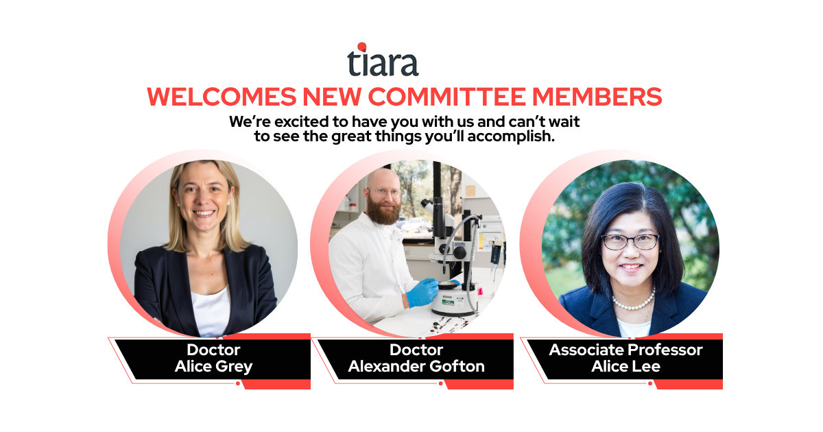 TiARA welcomes our new committee members, Associate Professor Alice Lee, Dr Alice Grey and Dr Alexander Gofton