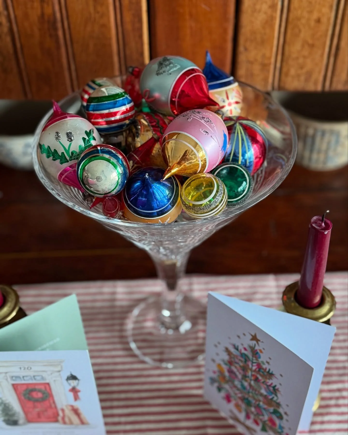 I&rsquo;m always so grateful when I get up the motivation to decorate my own place for Christmas. I&rsquo;ve collected vintage and antique ornaments for decades and they bring me so much joy every year when I unwrap them. I only have room for a fract