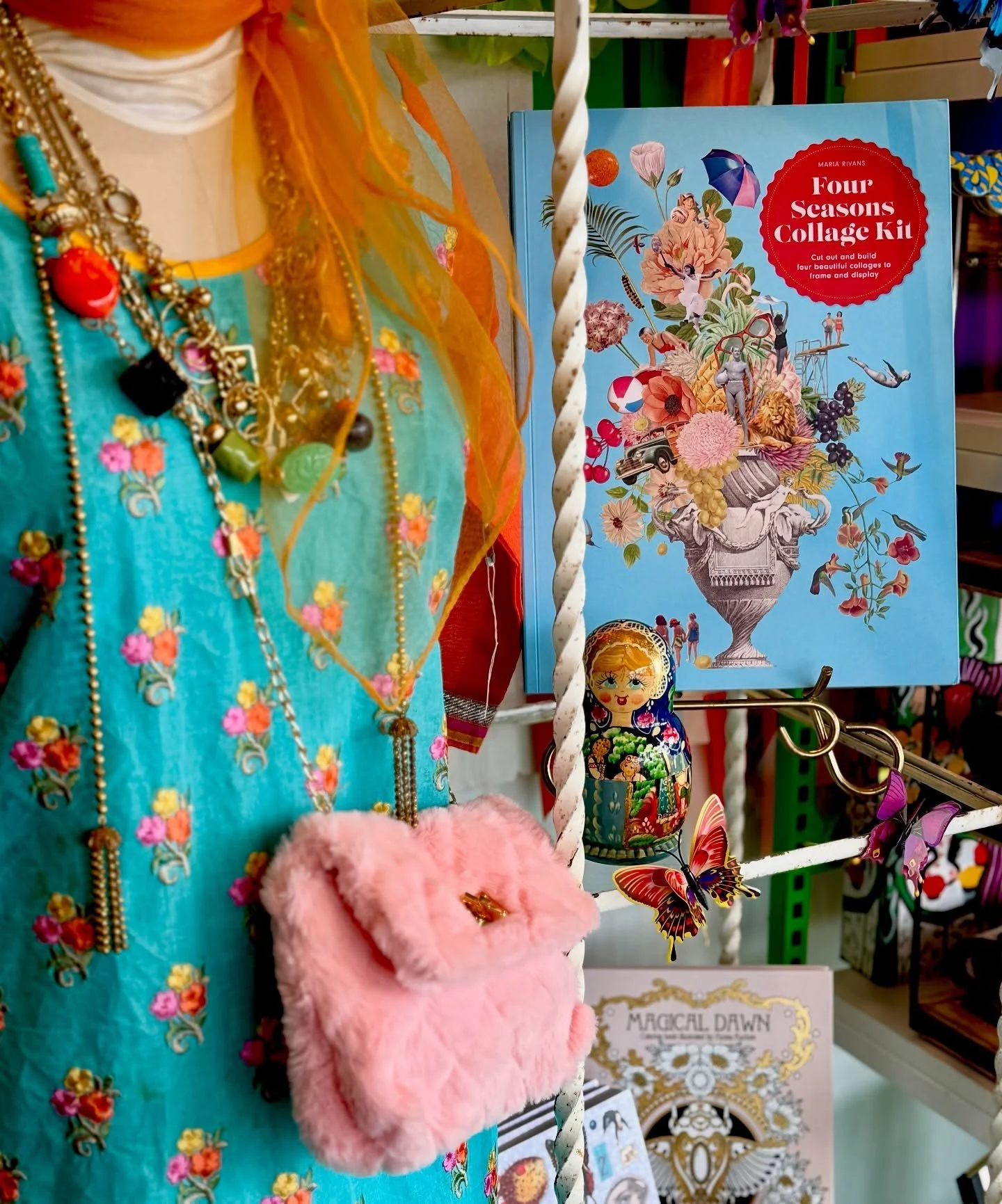 Now that I&rsquo;m in my creative era I am so drawn to beautiful, artistic ephemera in the way of adult coloring and painting books, sticker and collage books. So beautiful that it&rsquo;s hard to think of cutting them up although that&rsquo;s what t