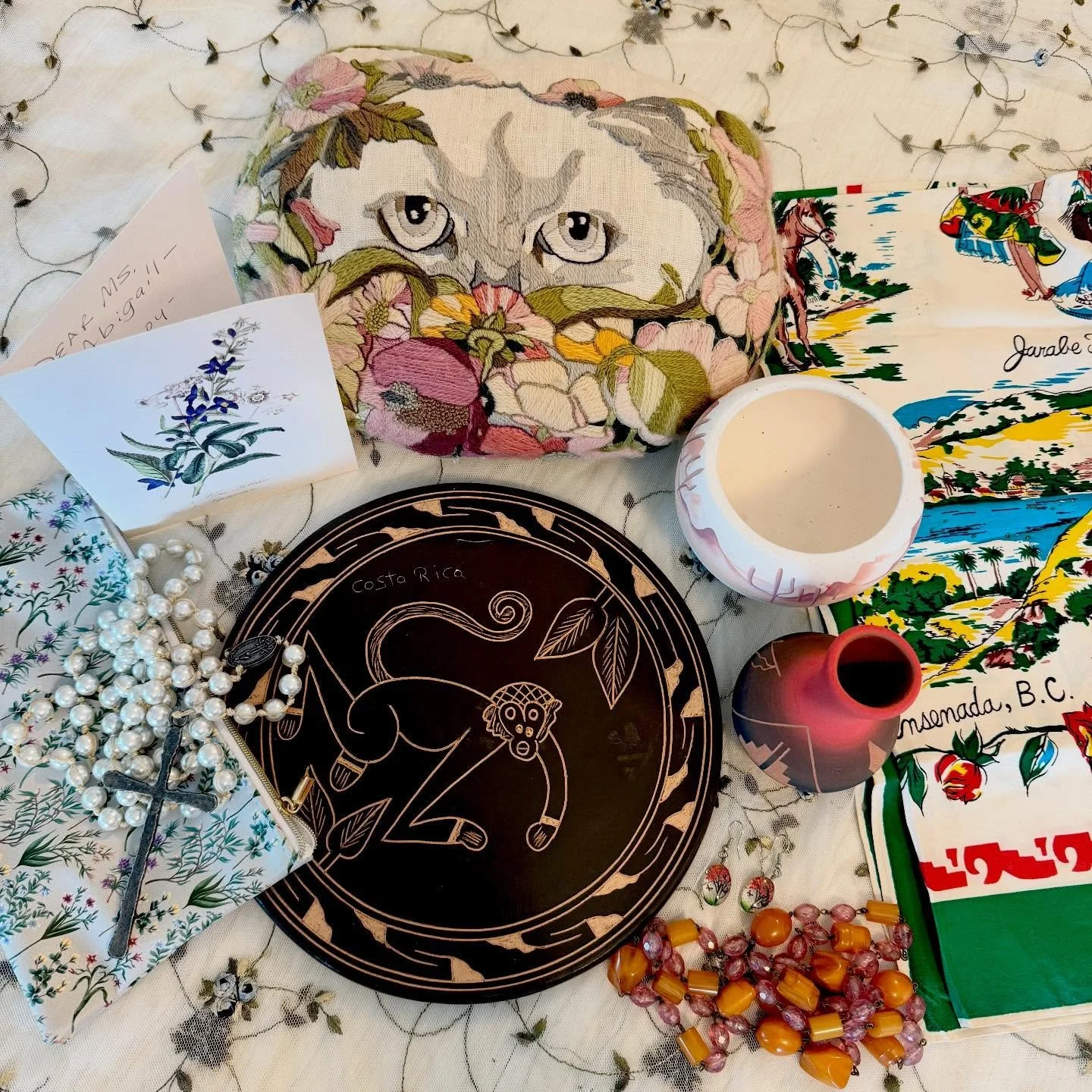 Gosh, I feel so special receiving such a lovely curated goodie package from my Instagram and YouTube friend Carolyn! I can&rsquo;t even with the cat 🐈 pillow!! So fricken adorable. 🥰