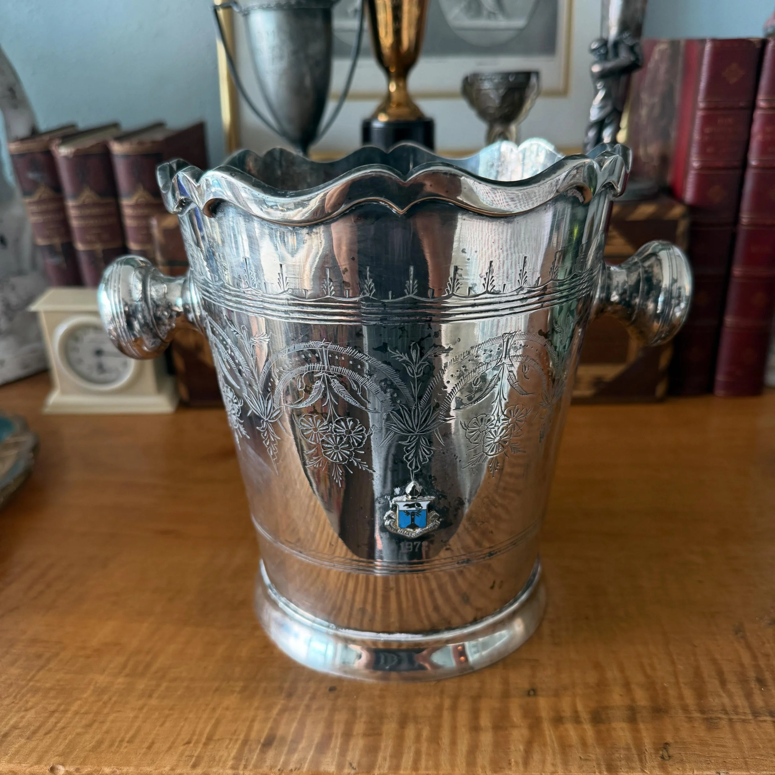 This amazing ice bucket took forever to shine but it really needed a polish since it will be featured in Sundays YouTube video.